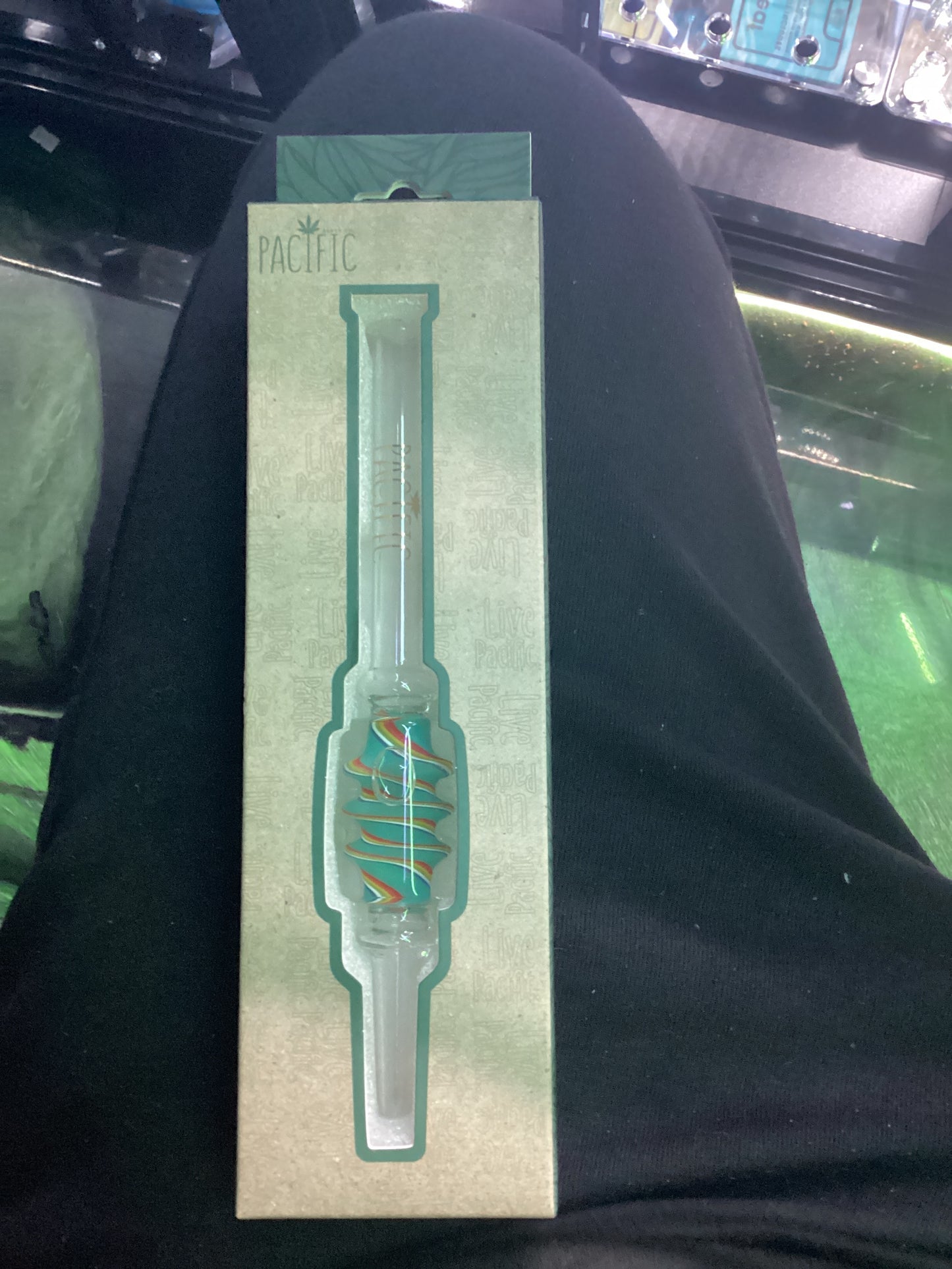 Pacific nectar collector with glycerin w colorful spirals