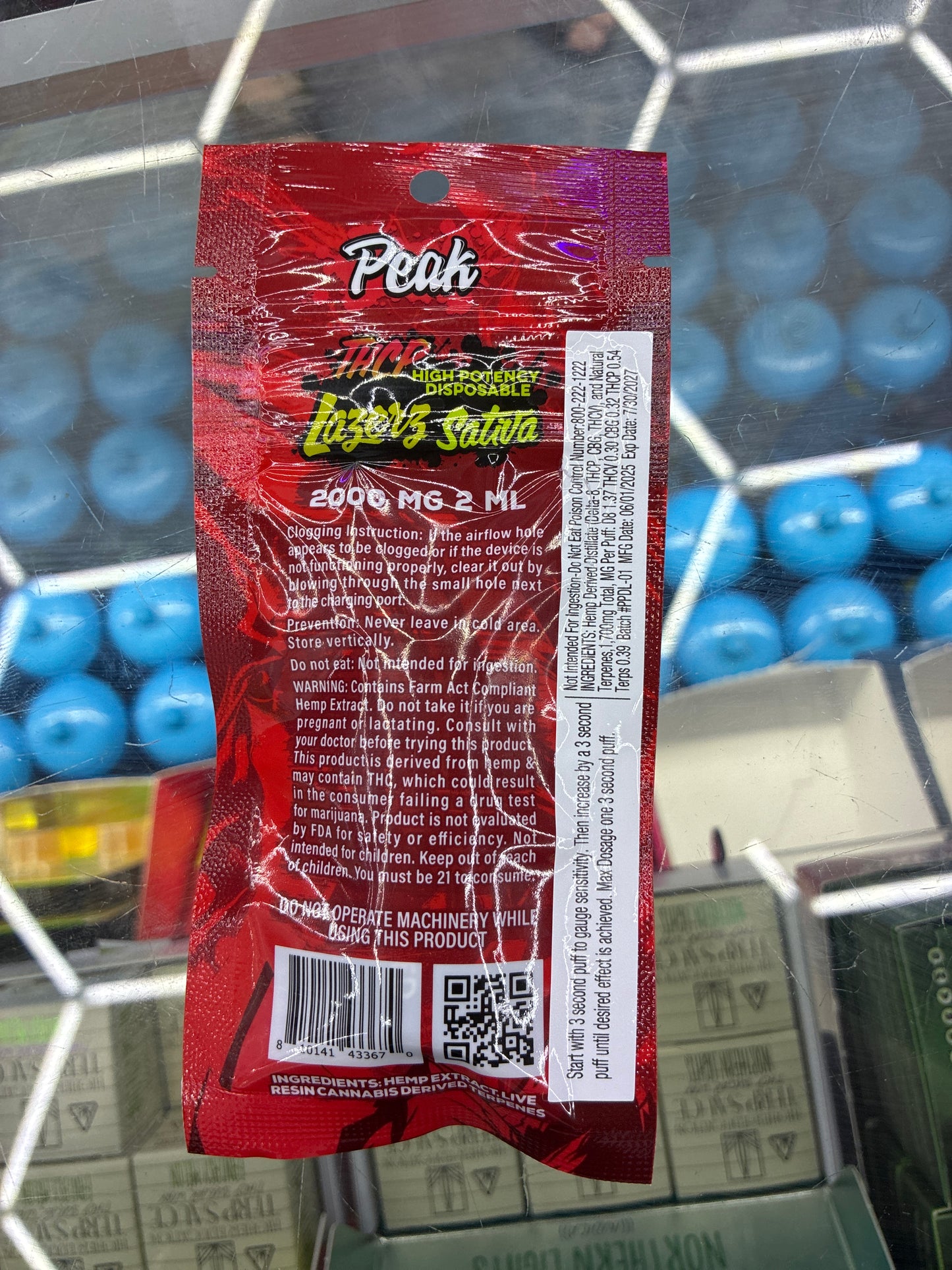 Peak thcp sativa lazerz sativa 2g