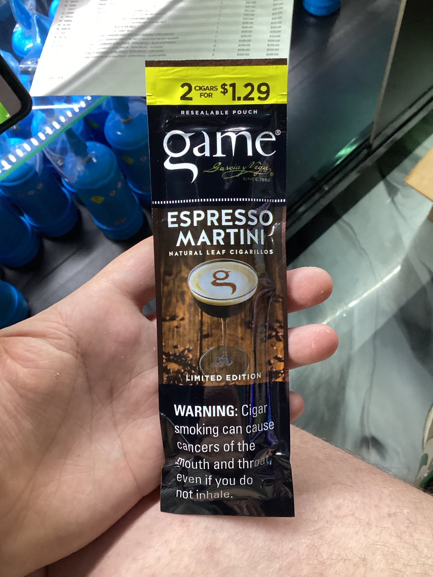 Game expresso martini cigarillos