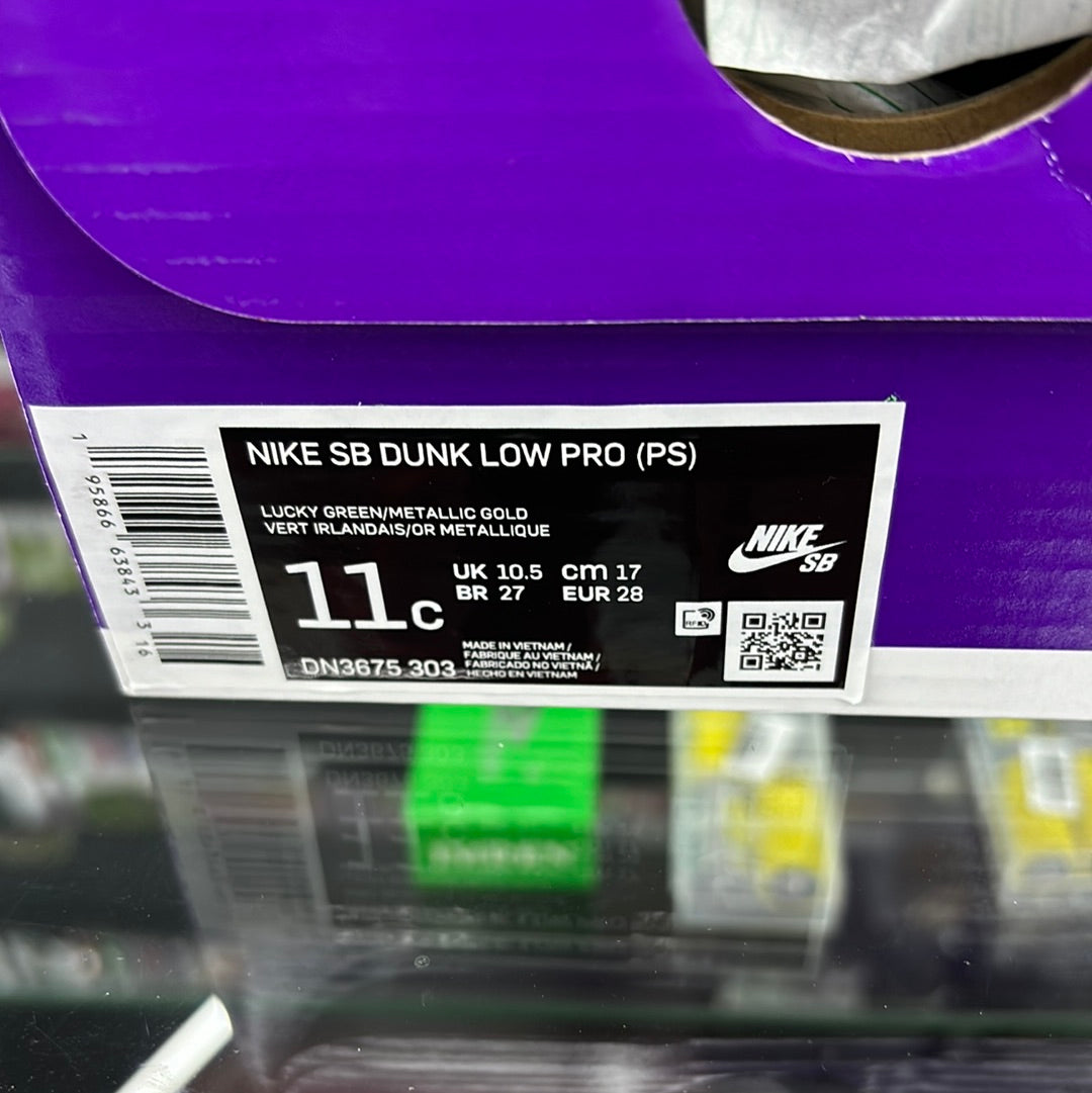 Nike SB dunk low pro lucky green/Meta green 11c