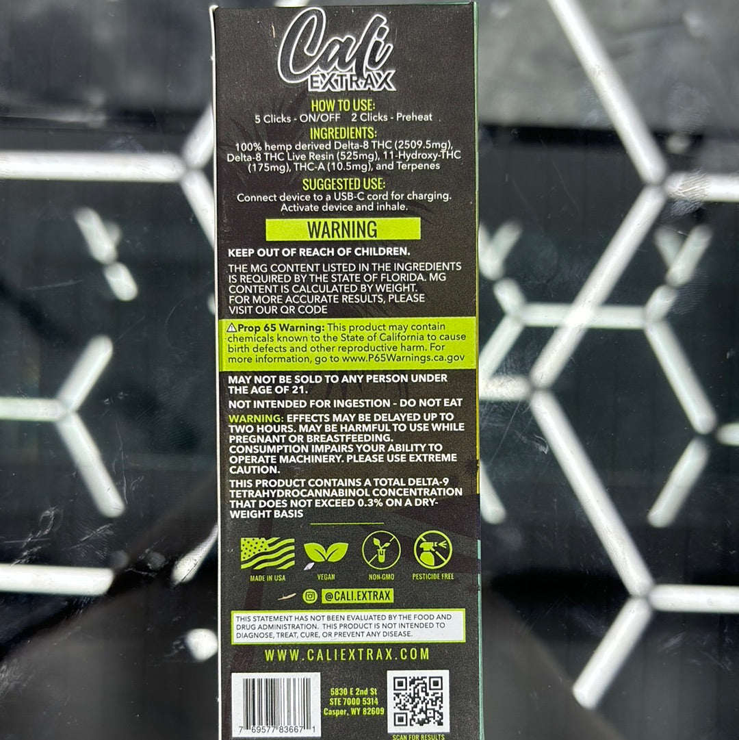 Cali extrax slurricane indica