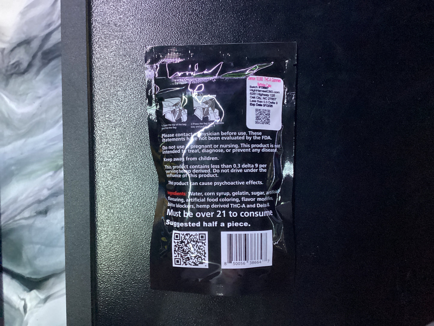 The demon gummies birthday cake 10,000mg