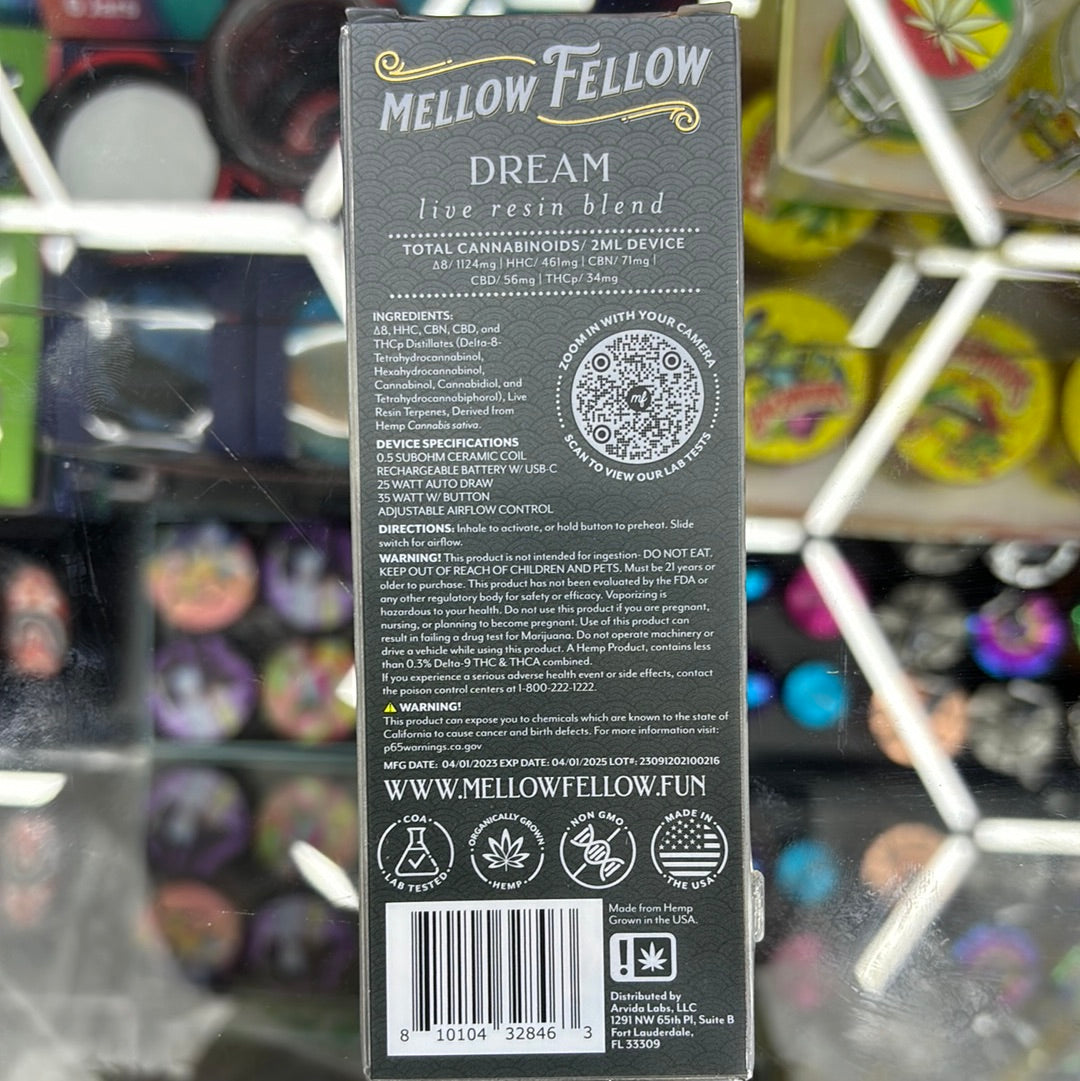 Mellow fellow, Sunset sherbet, live resin hybrid