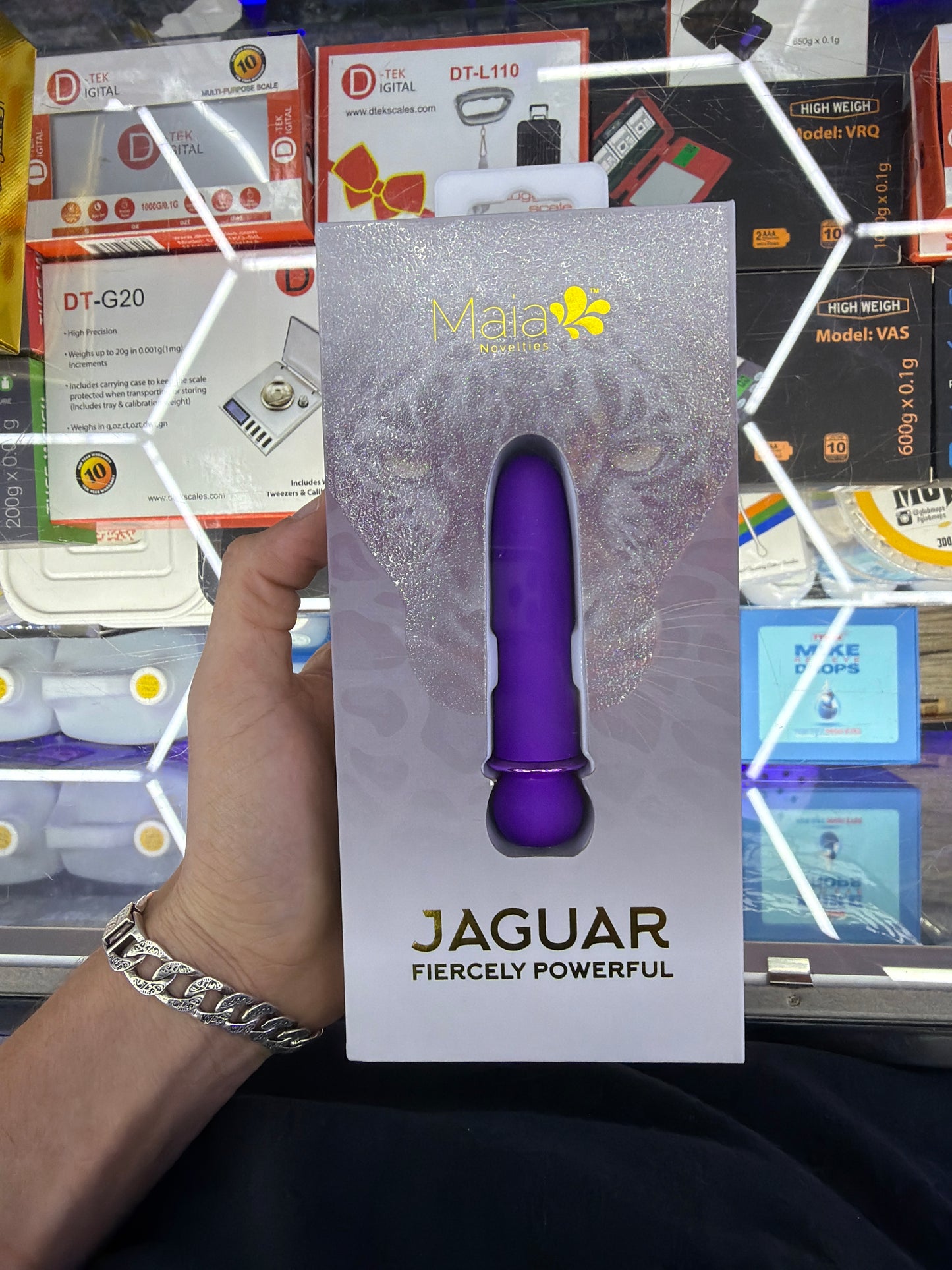 Maia Jaguar Powerful Rechargeable Super-Charged Vibrator, 10 Vibration Functions, 4 Inches Longl