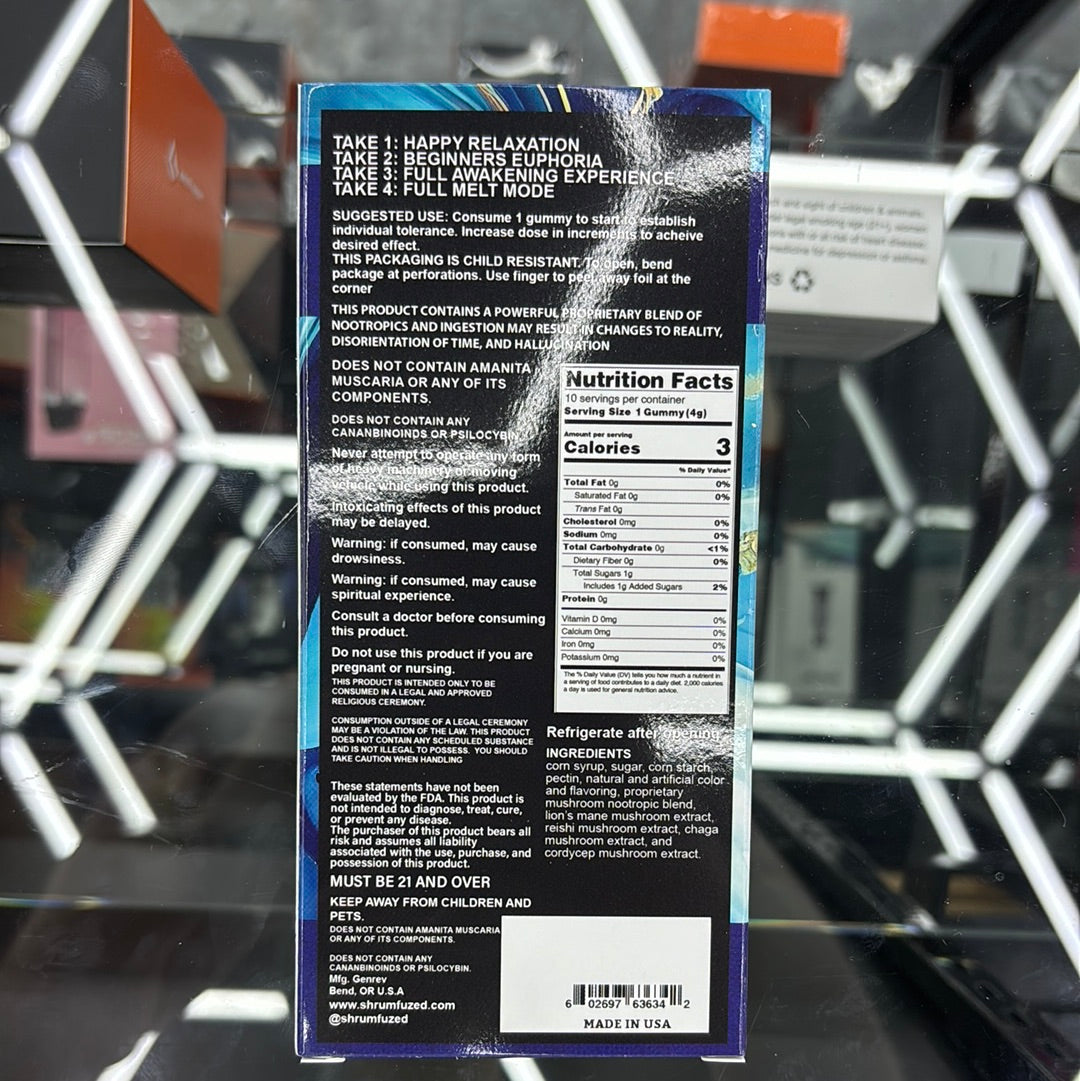 Shrumfuzed 10pack blue lemonade shroom gummies