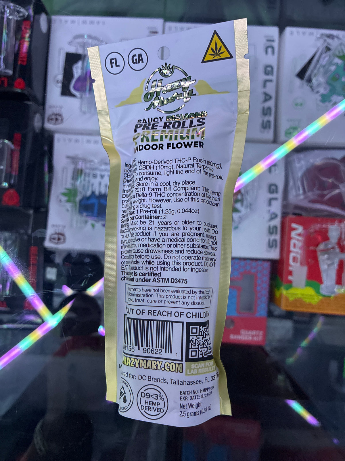 Hazy Mary 2x saucy diamond pre-roll 2.5g vanilla dream hybrid