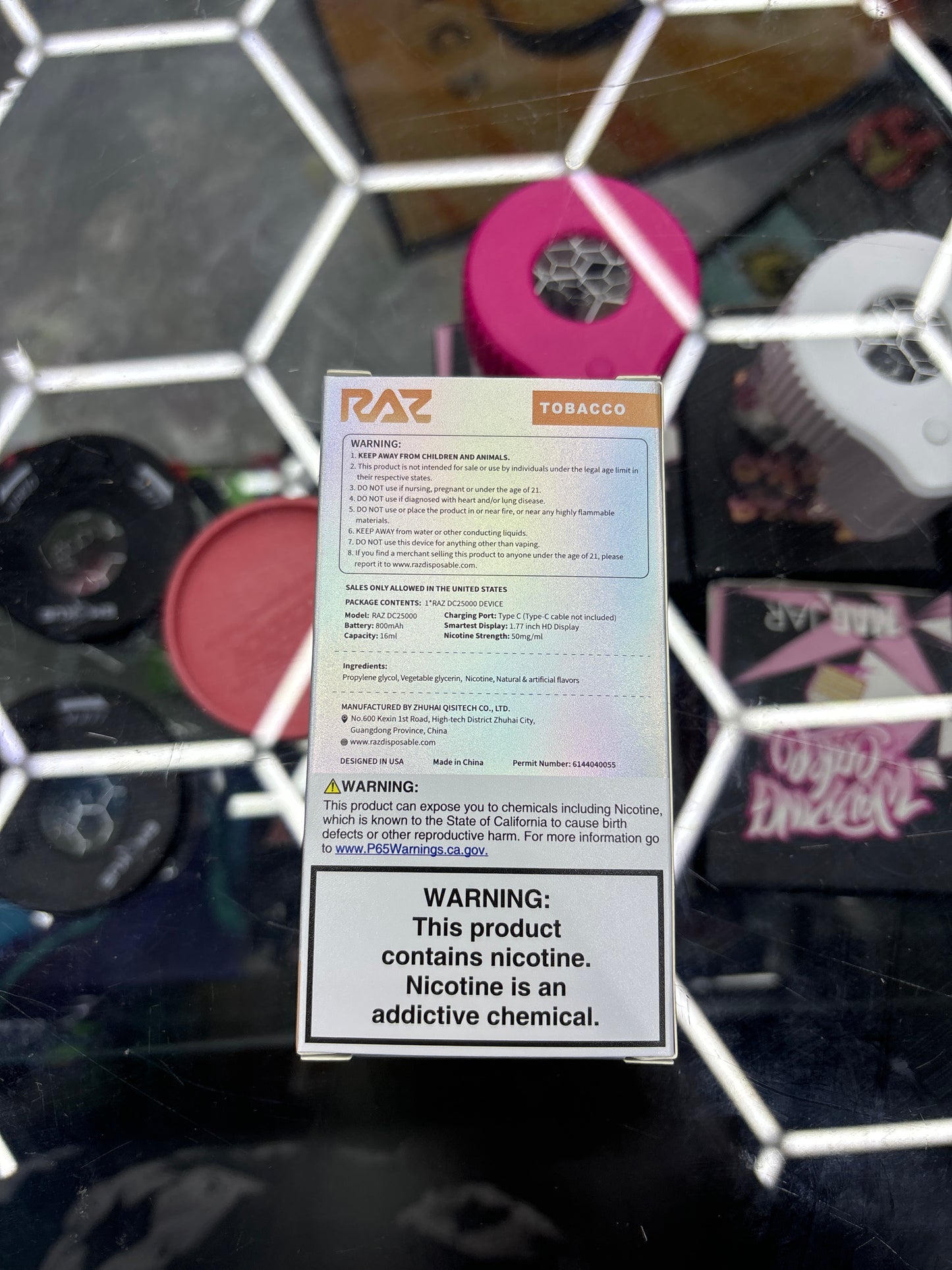 Raz dc25000 25k puffs tobacco