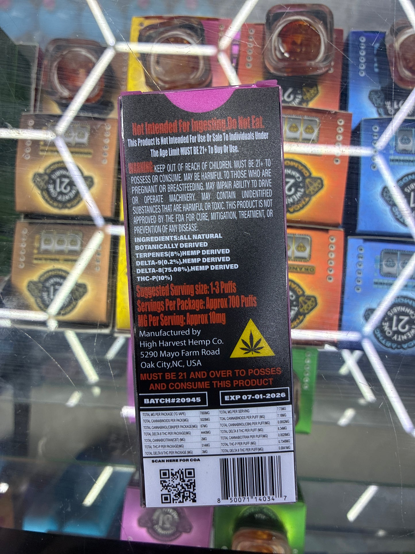 All time high thcp/d9/d8 disposable 2g hybrid flitter glitter