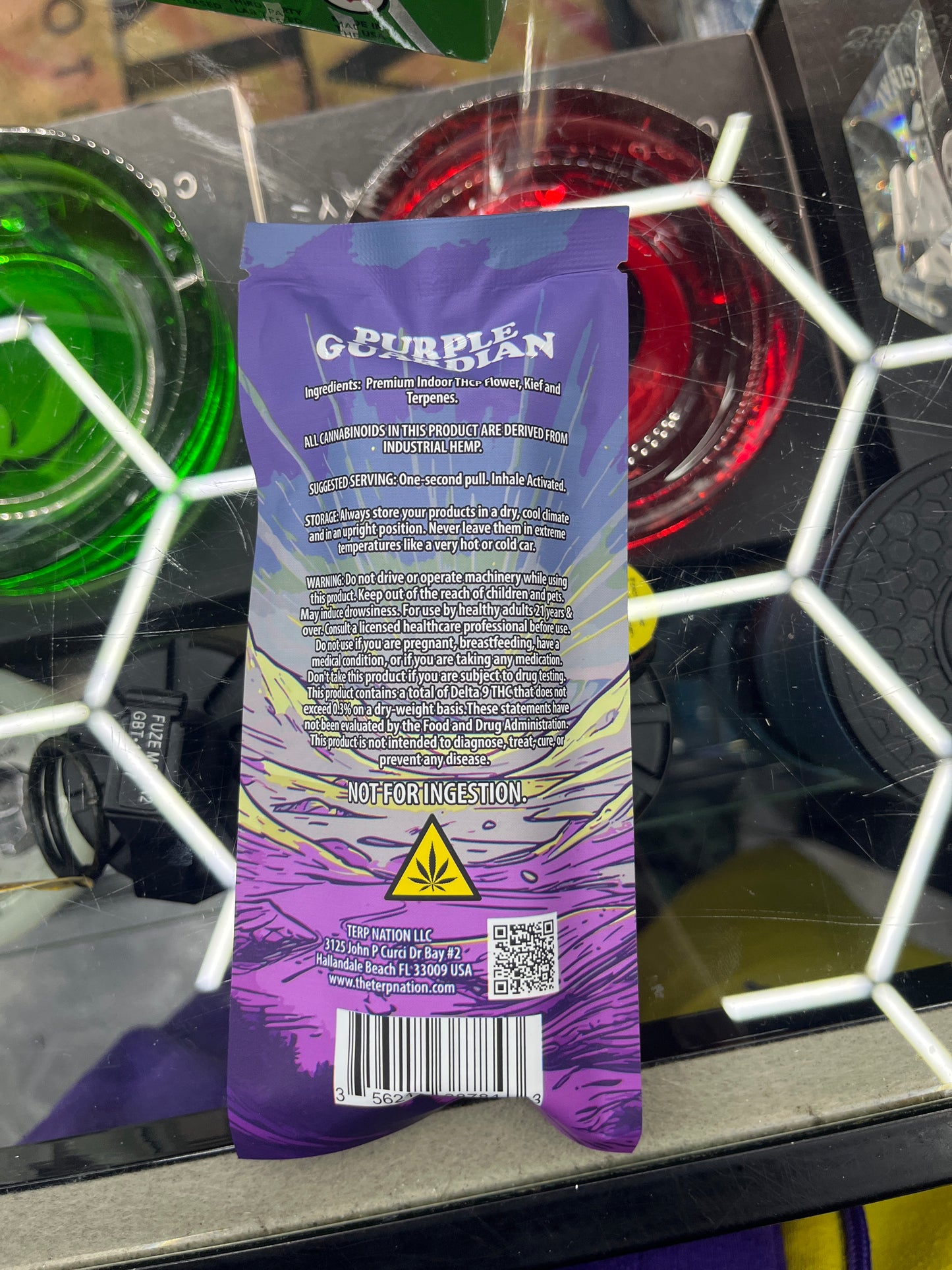 Smak’d thcp moonrock preroll 2ct purple guardian indica