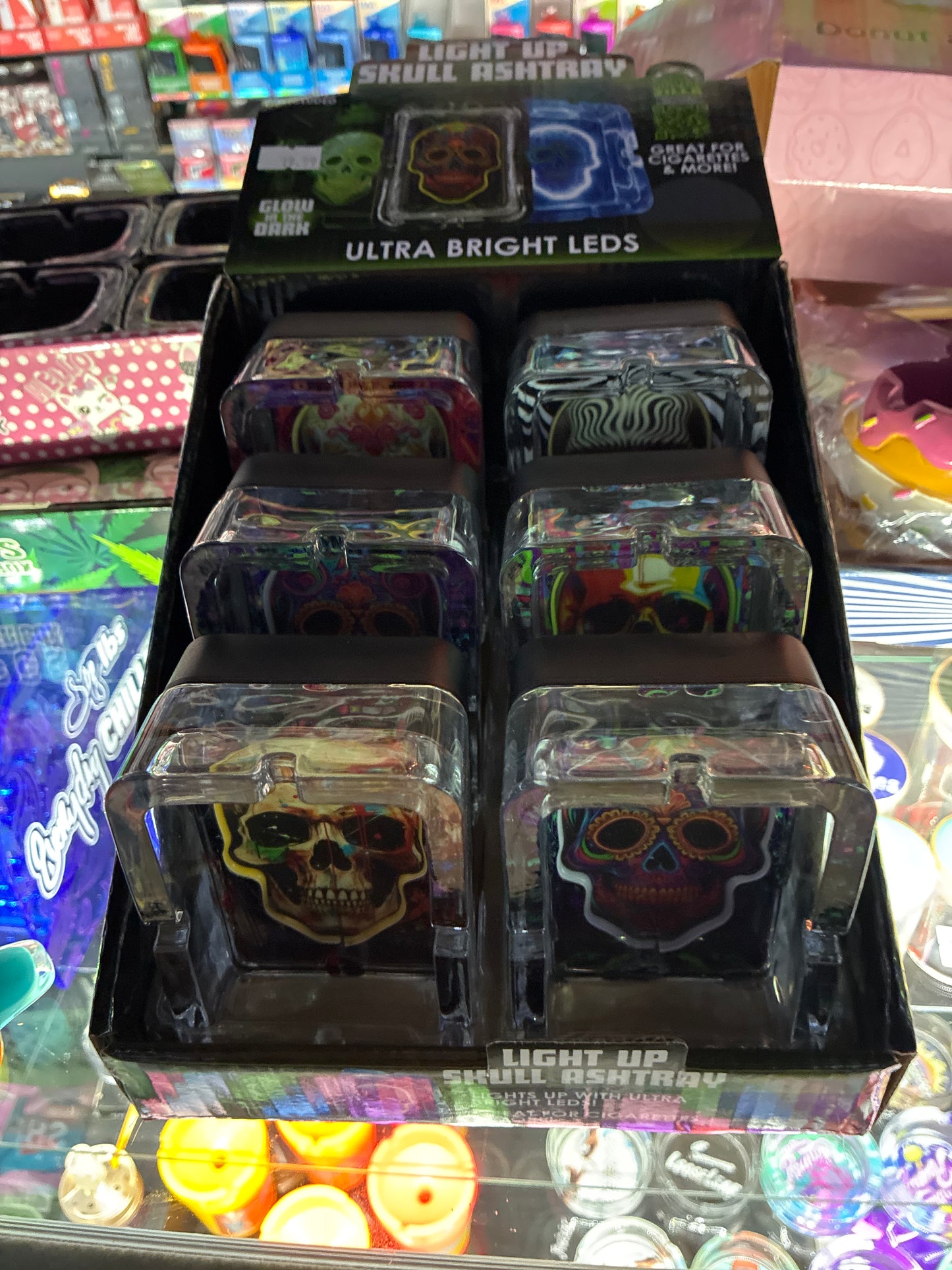 Light up skull astray