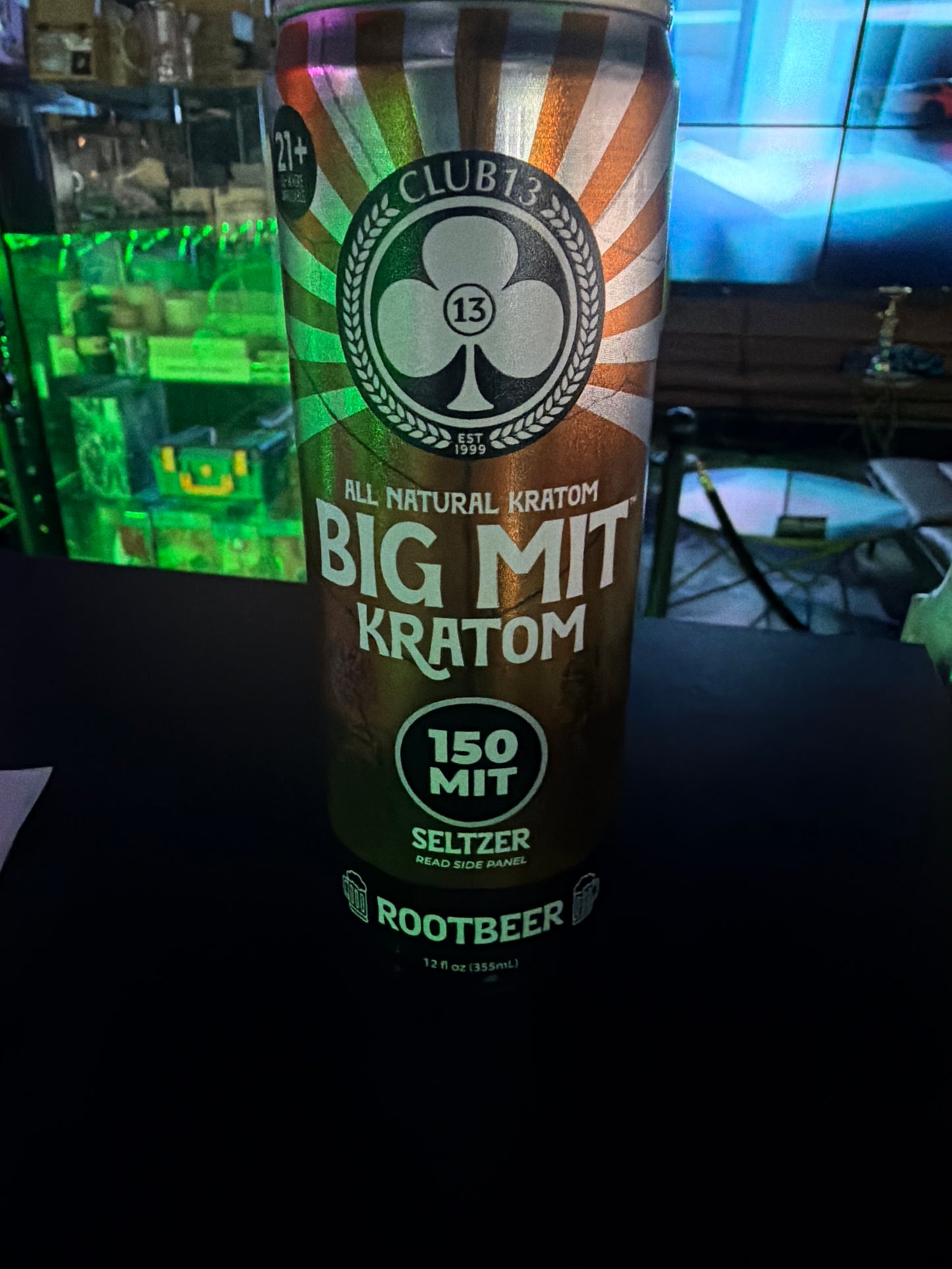 Club 13 all natural big mit kratom seltzer 150mit rootbeer
