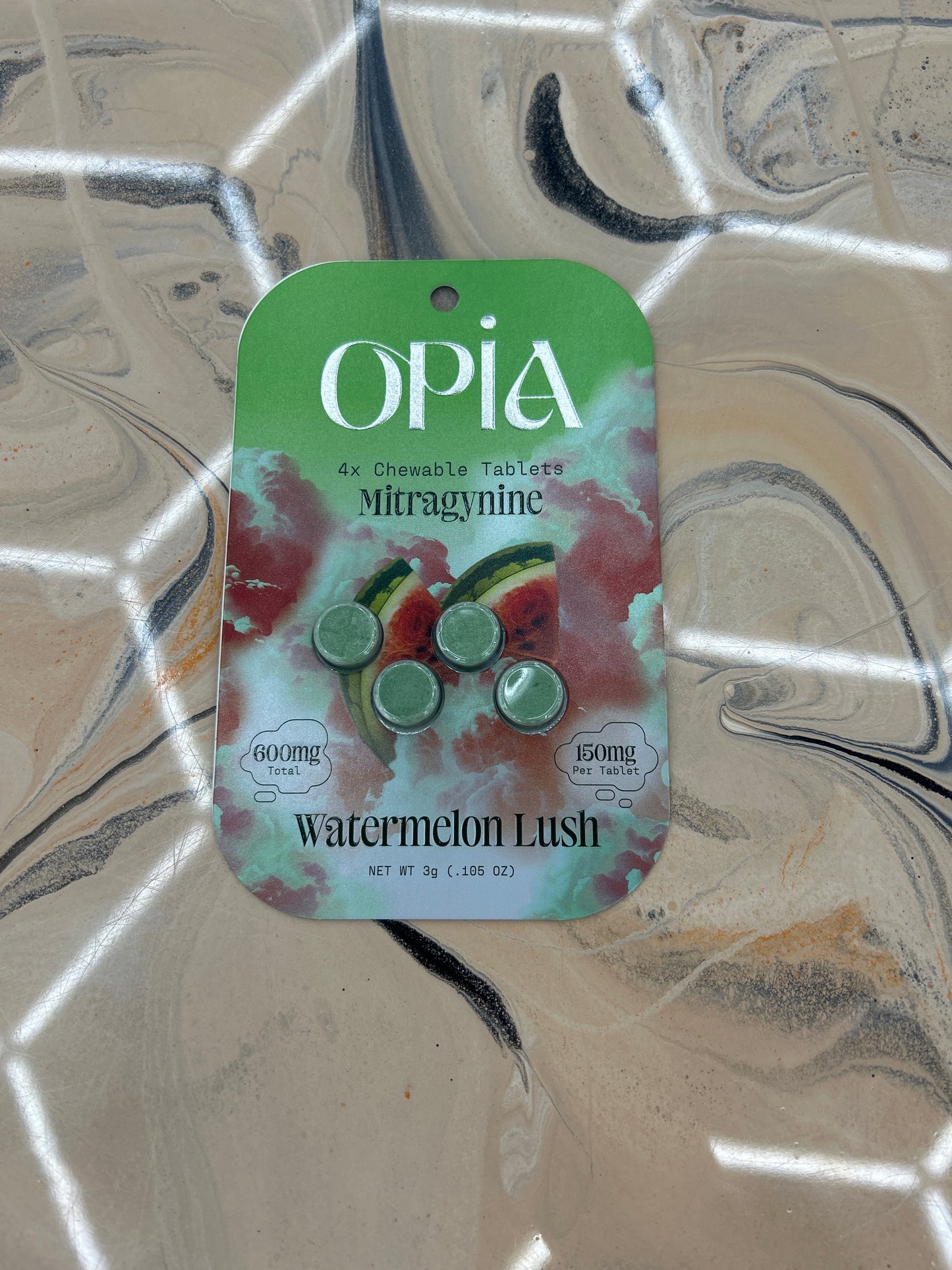 Opia kratom extract 150mg per 4ct watermelon lush