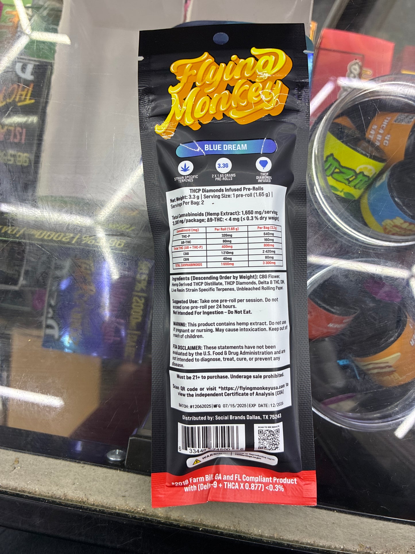 Flying monkey gold rosin enhanced blue dream sativa