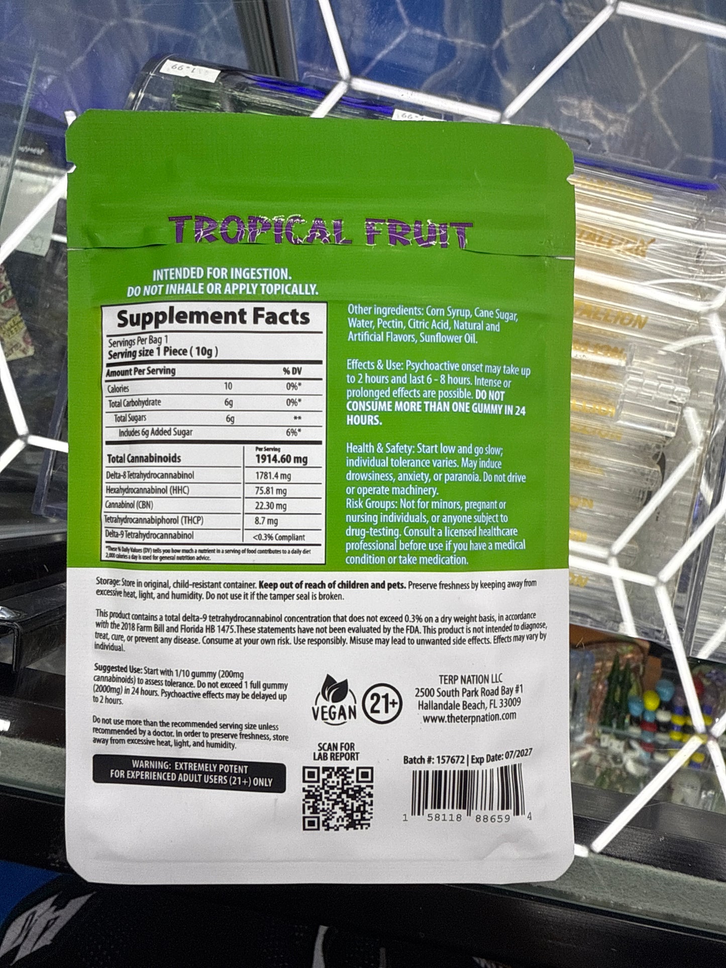 Smakd THC gummies 5 count tropical fruit