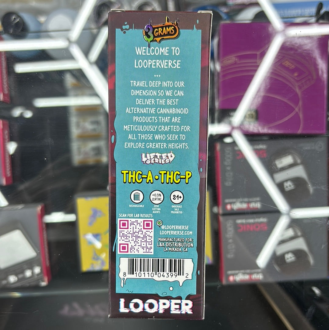 Looper XL lava cake 3G live resin disposable Indica