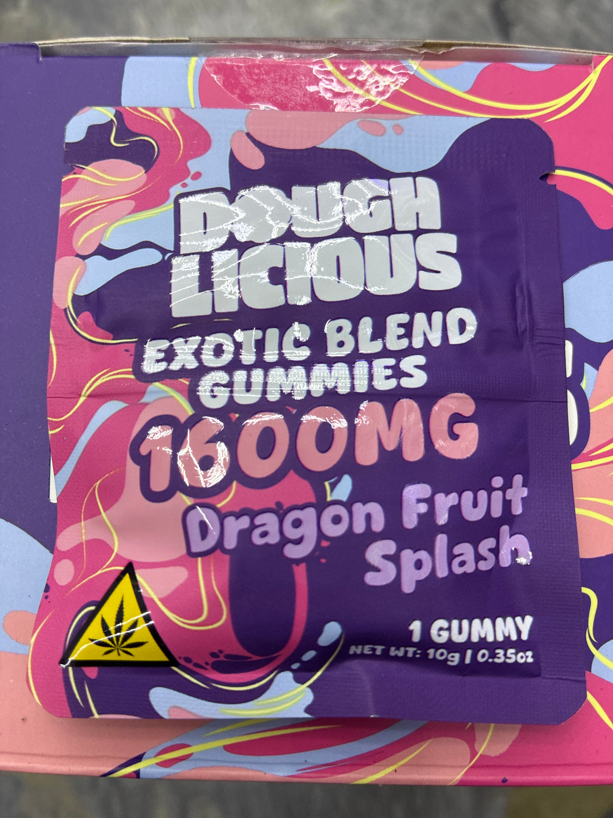 Dough Licious exotic blend gummies 1600mg Dragon Fruit Splash 1ct