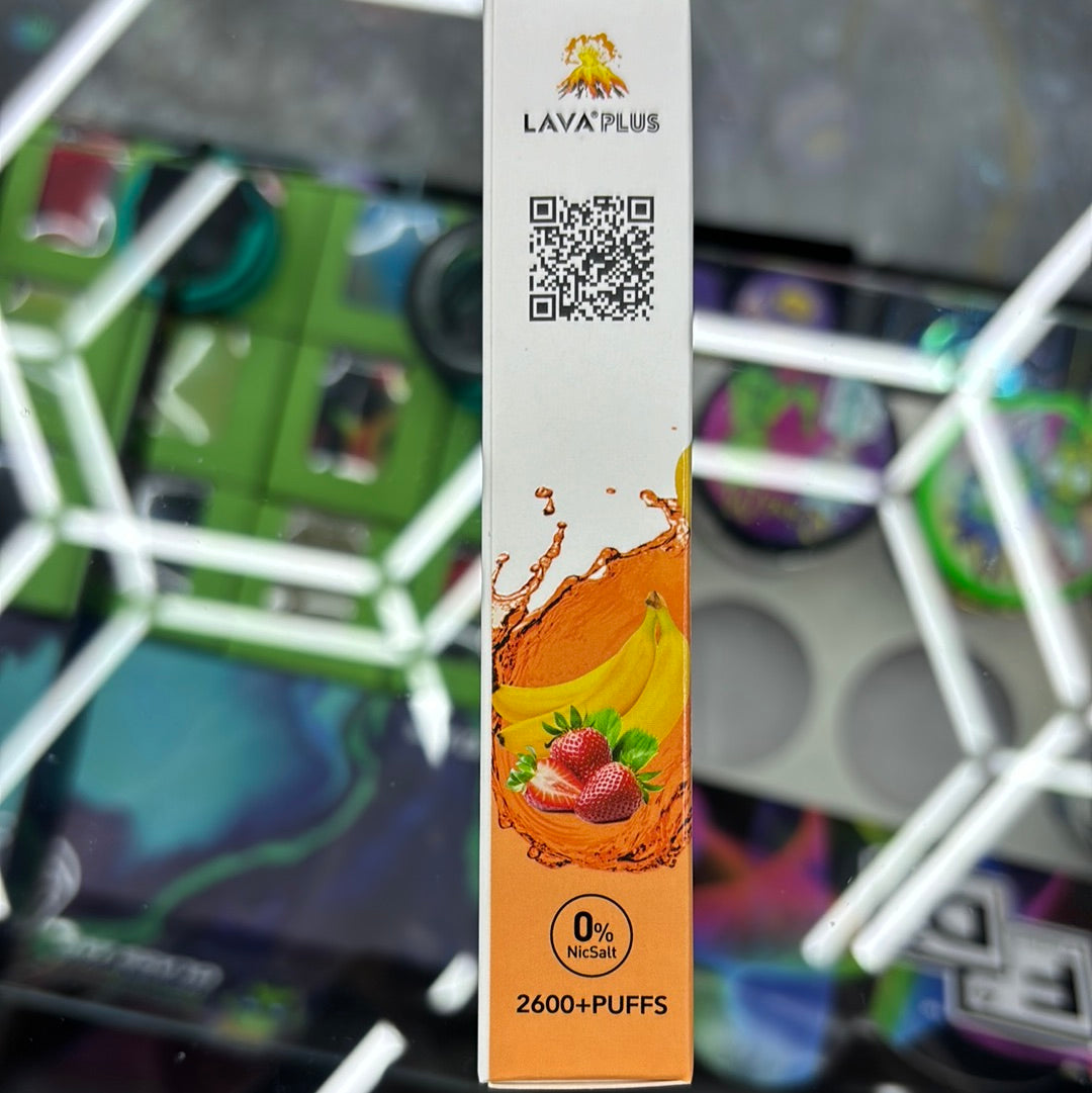 Lava plus tobacco free 2600 puffs strawberry banana