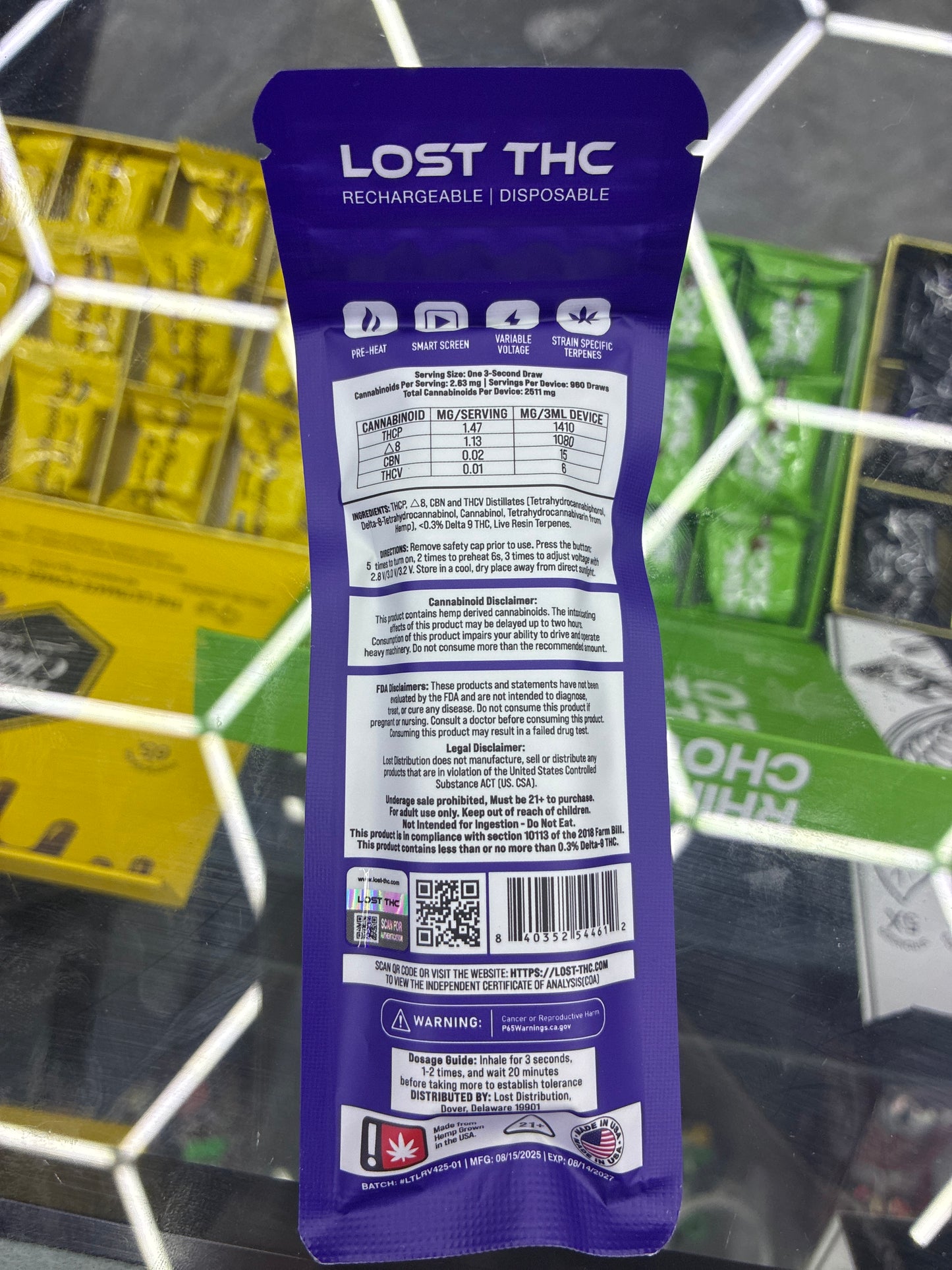 Lost thc live resin 3g disposable bloo dream sativa