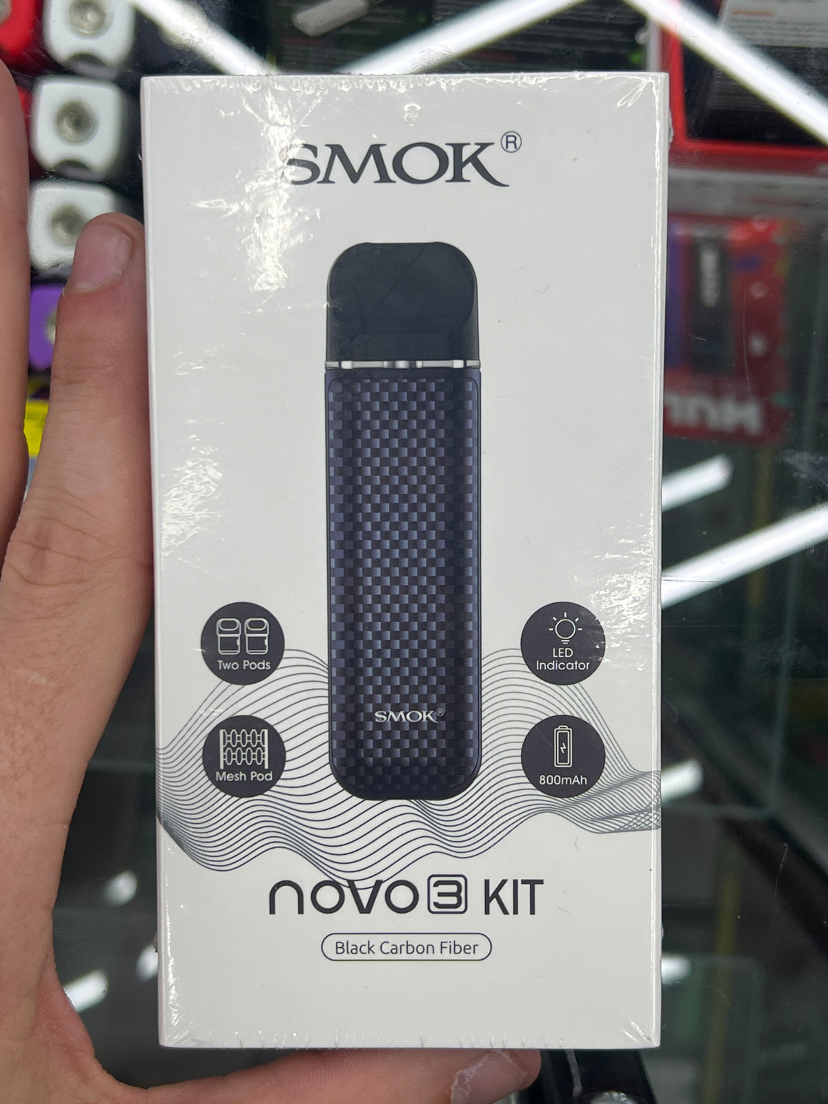 Smok Novo 3 Pod Starter Kit black carbon fiber
