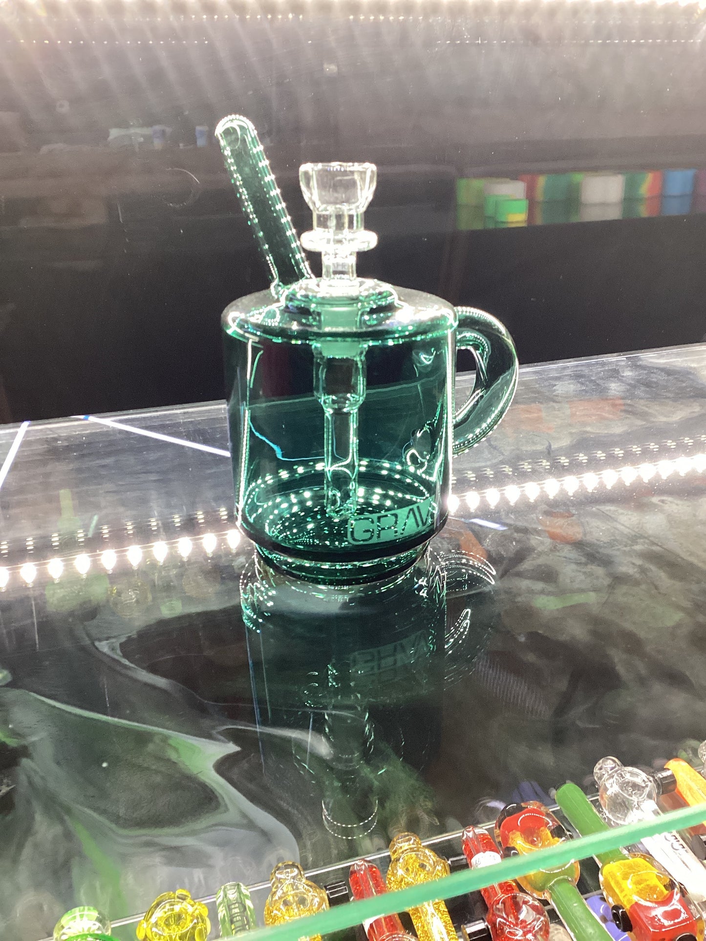 Grav coffee mug lake green