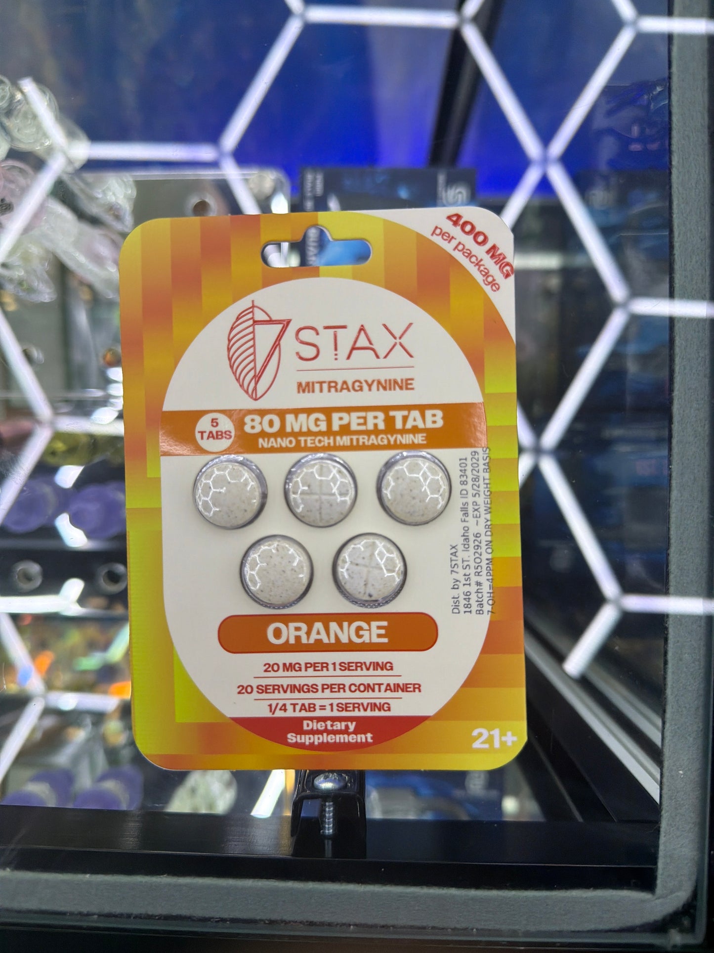 7stax proprietary alkaloid 80mg x5ct orange