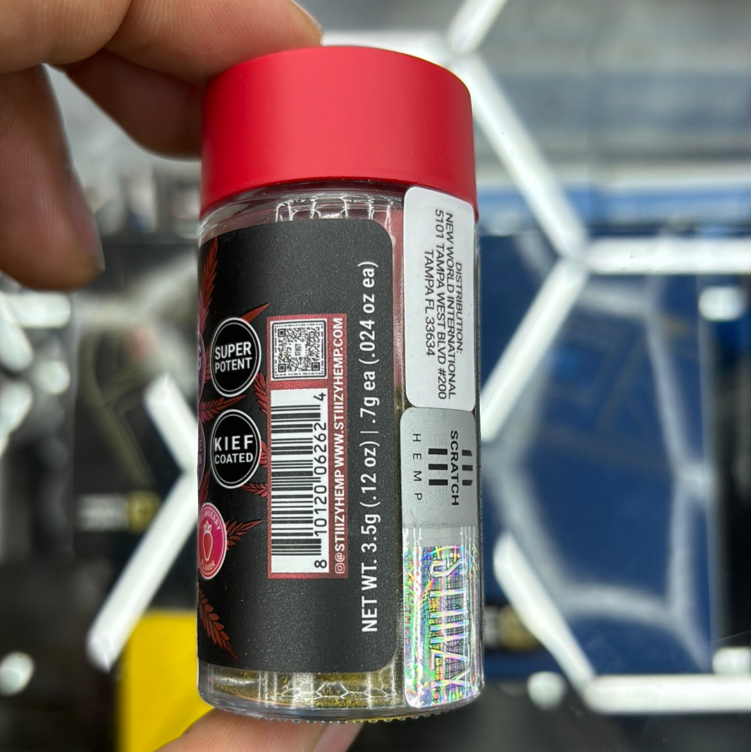 Stizzy 40s stizzy x blend strawberry, cough, sativa 1000mg five count pre-roll live resin