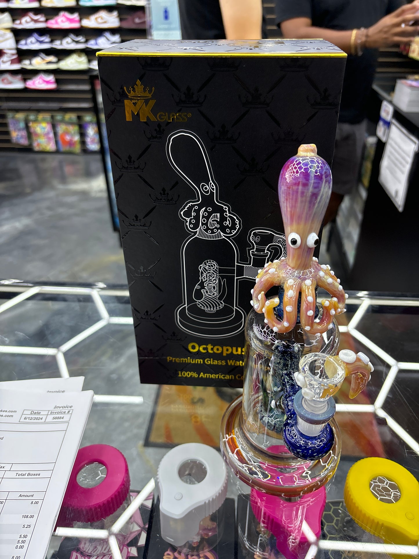 Mk octopus premium glass water pipe 100% American colors