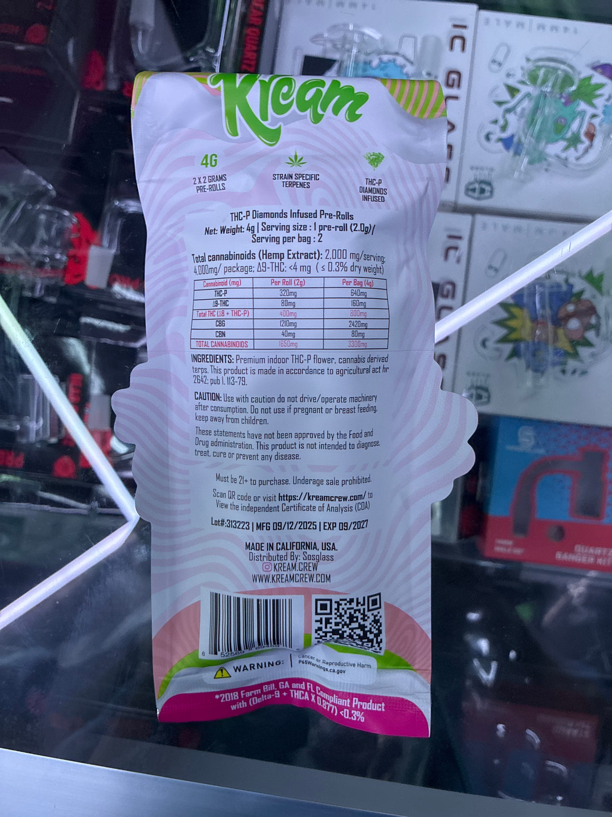 Kream Thc-p hash holes 2gx2ct strawberry lemonade sativa