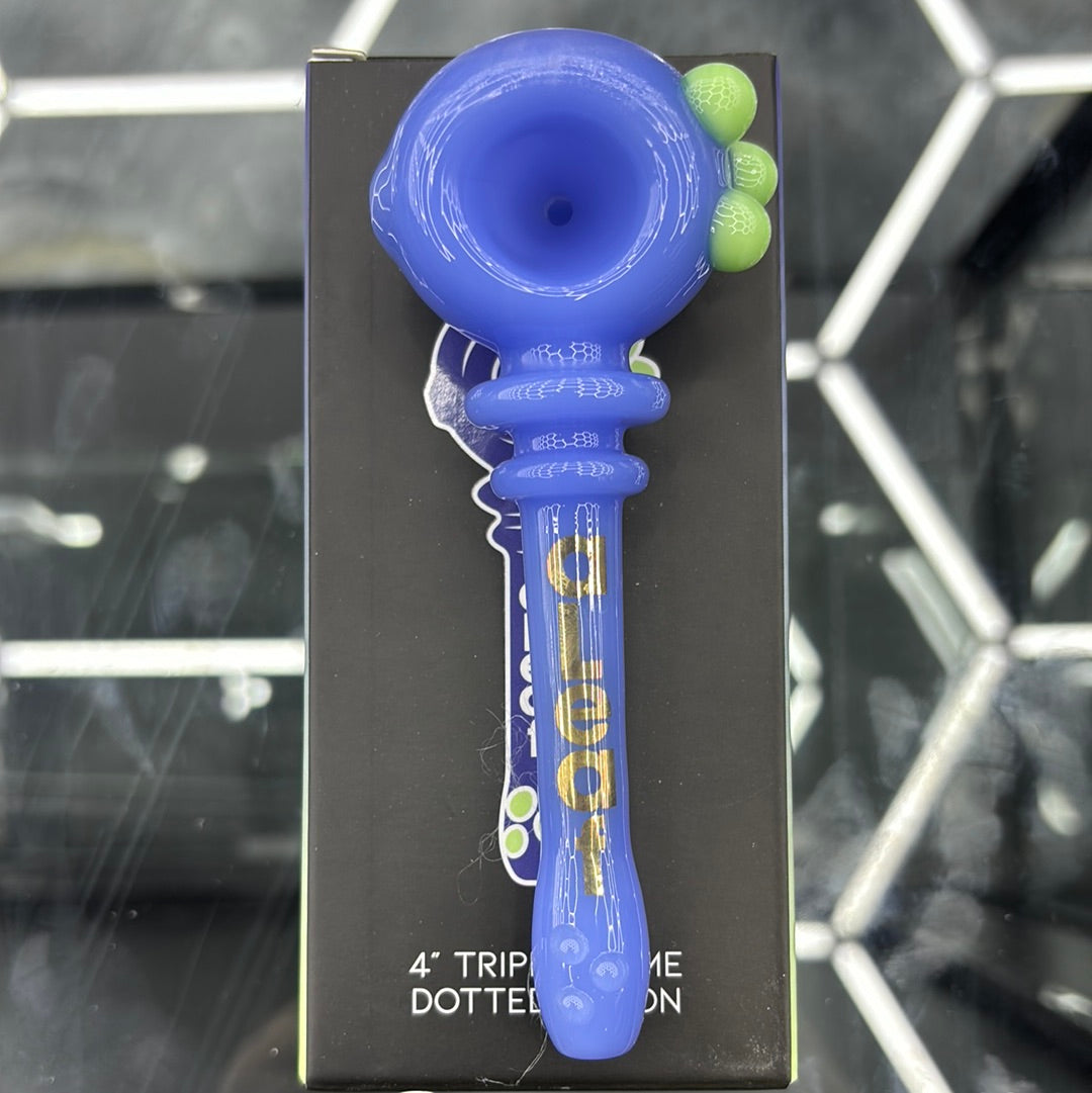 Aleaf four triple slime dotted spoon blue