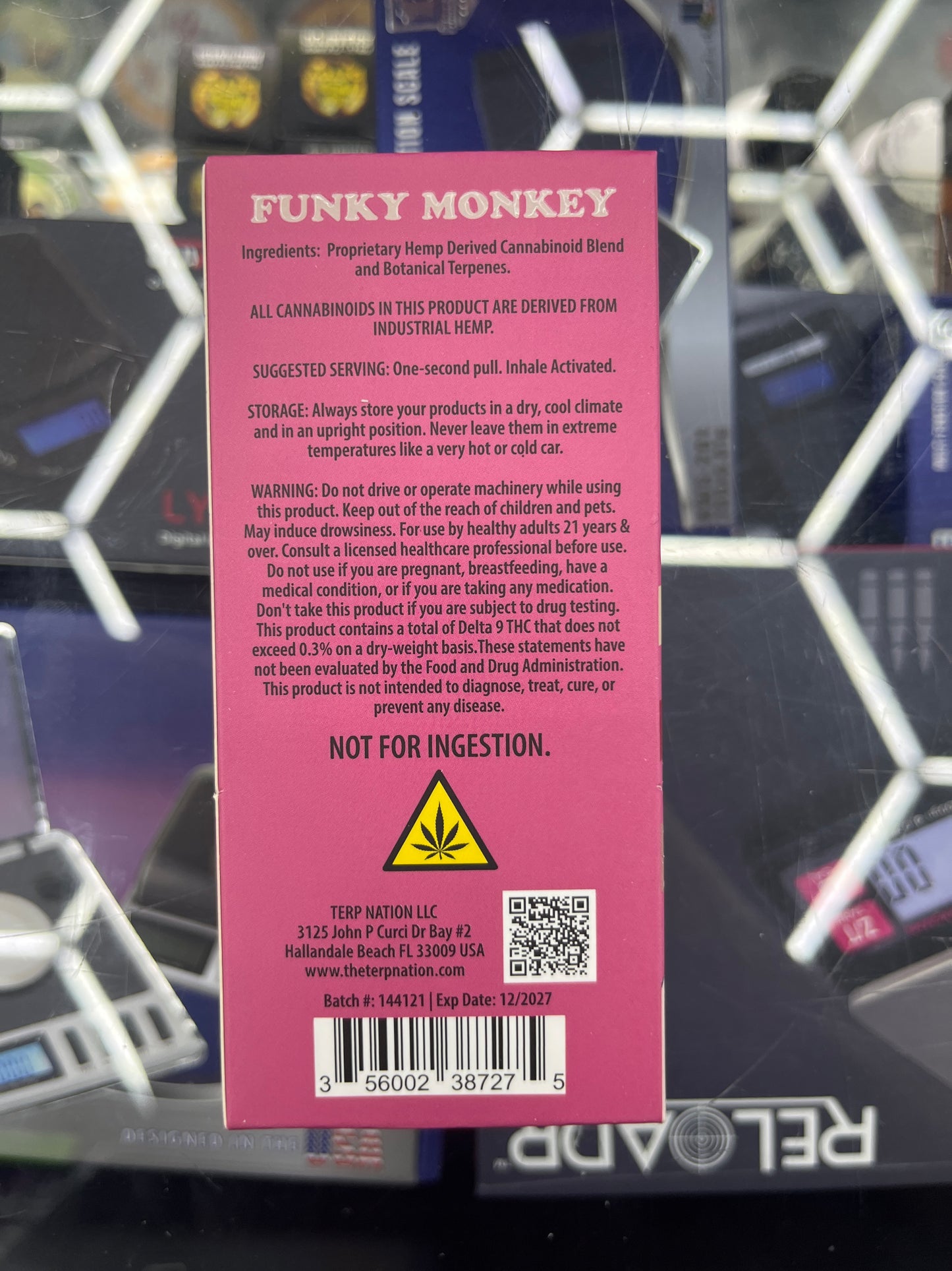 Smak’d thcp 2ml disposable funky monkey sativa