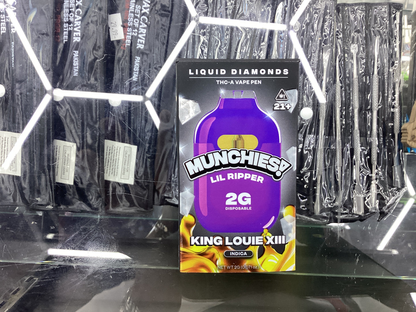 Munchies lil ripper liquid diamonds 2ml indica king Louis xiii