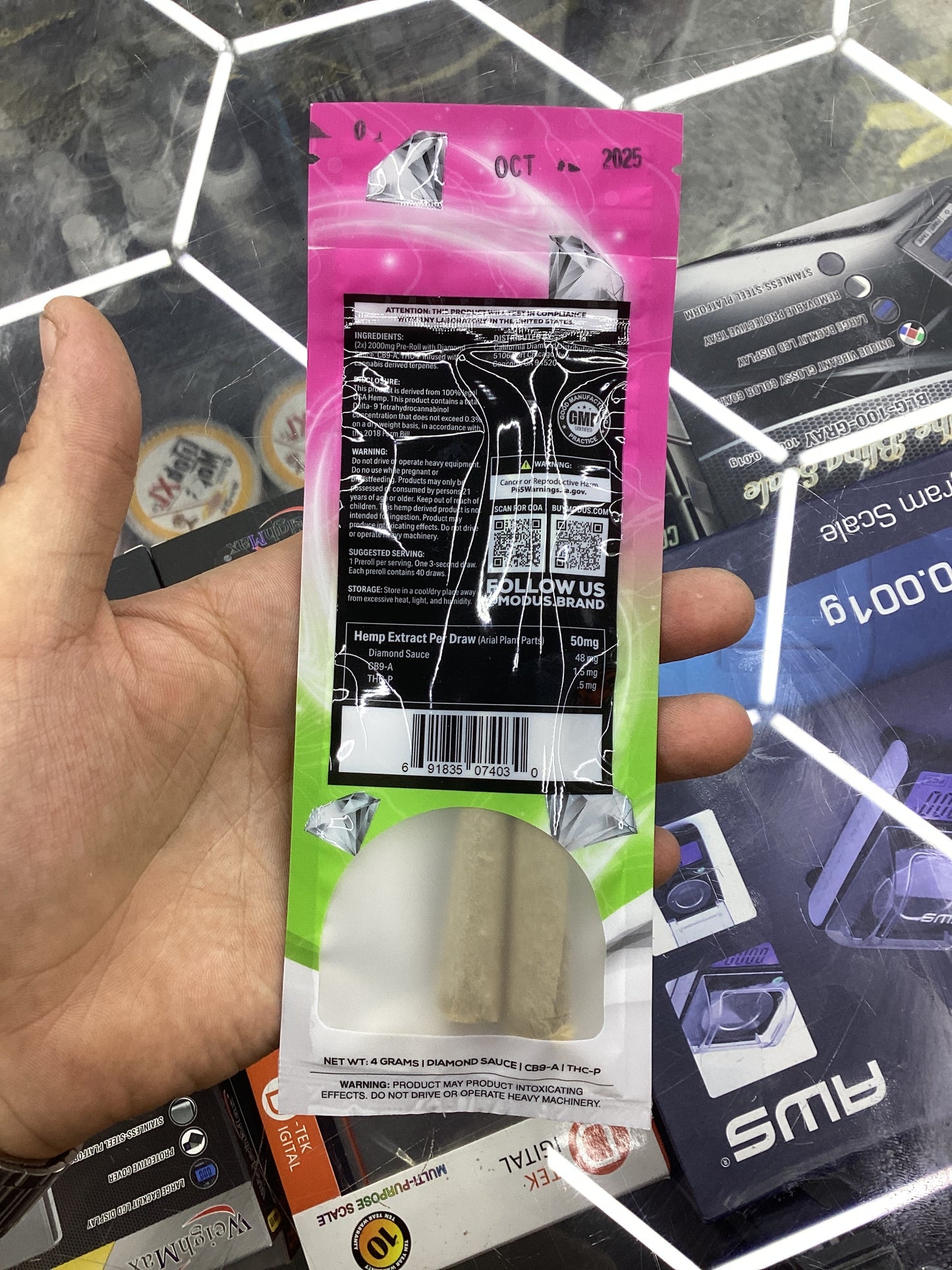 Modus platinum blend thcp prerolls 2pack watermelon zkittles indica