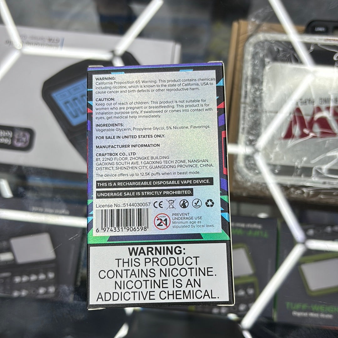 V play blue razz bash