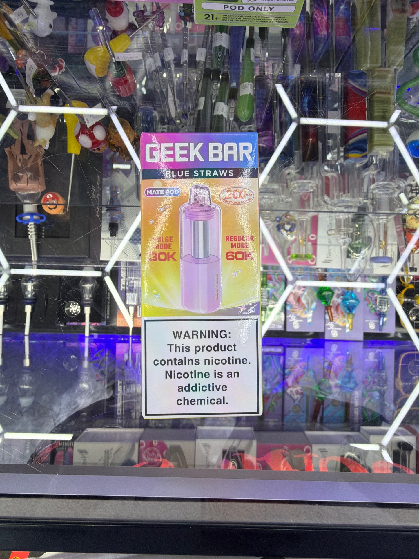 Geekbar Mate Pod 30k/60k hits Blue Straws