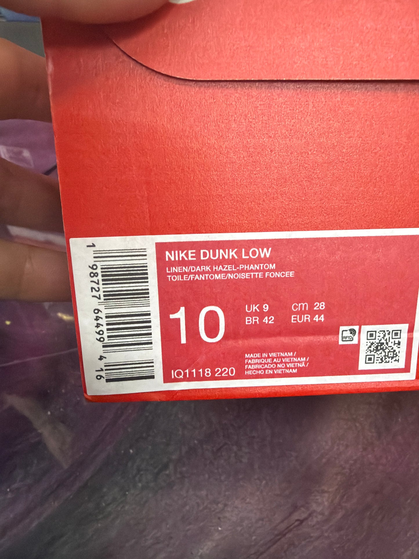 Nike Dunk Low Pegasus Pack Linen Phantom Size 10