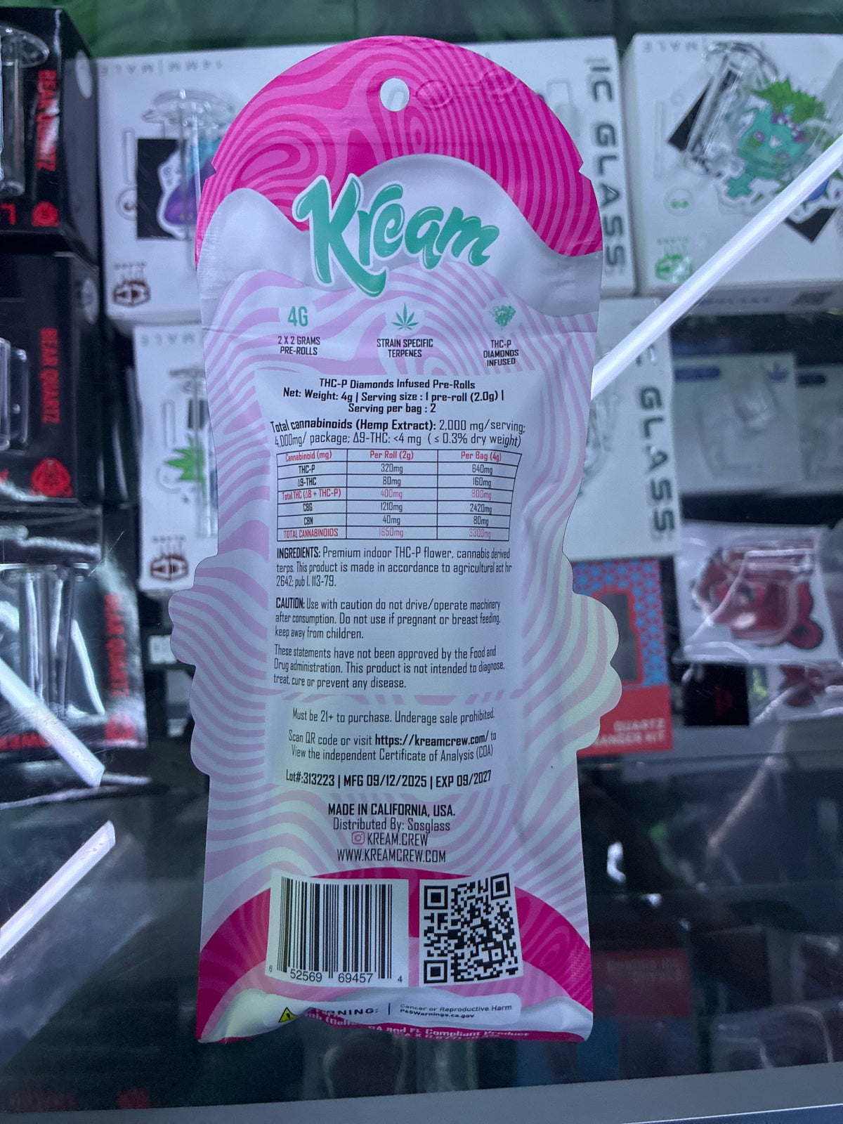 Kream Thc-p hash holes 2gx2ct pink zaza indica