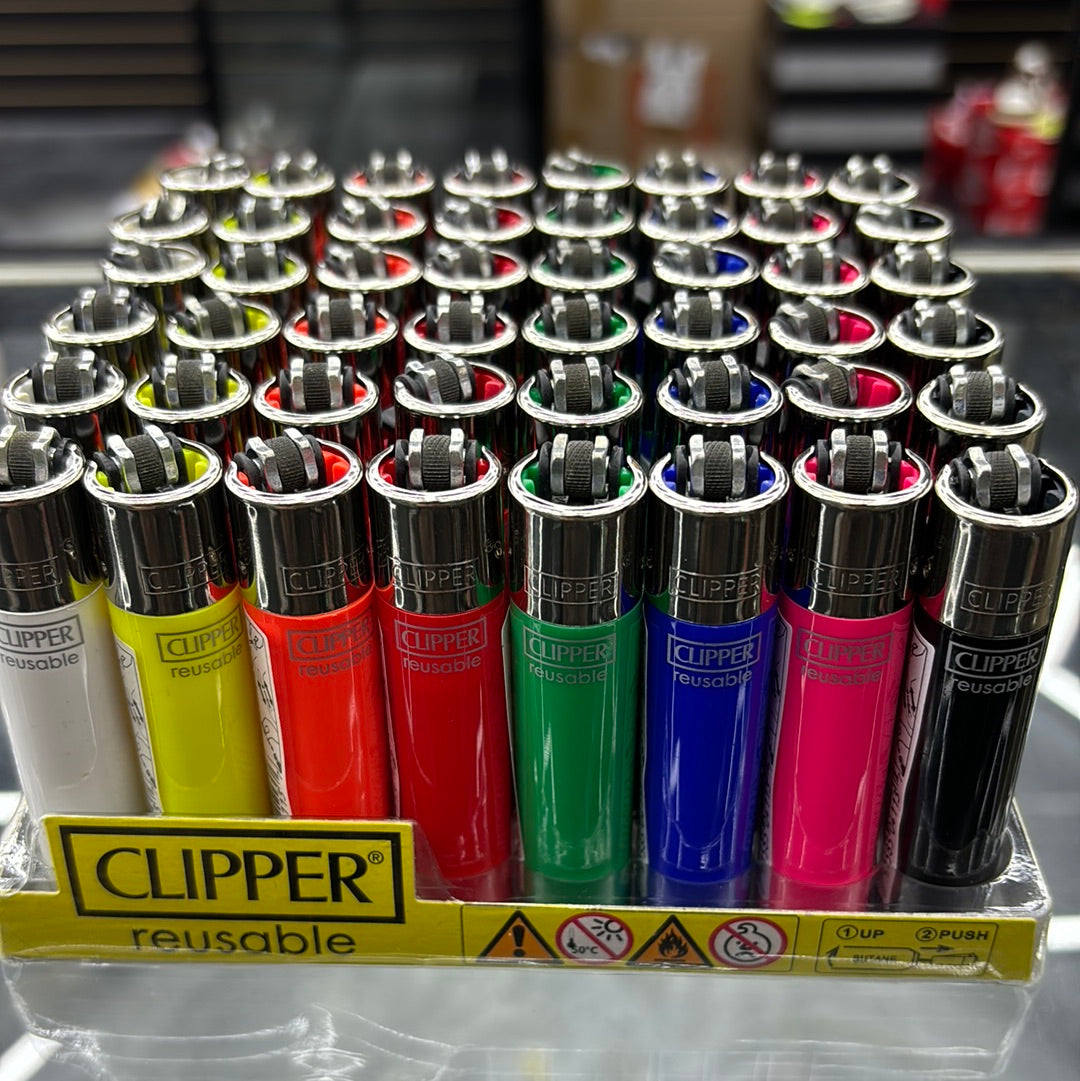 Clipper reusable, colorful lighters
