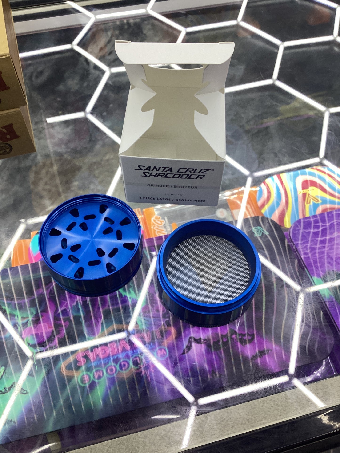 Santa Cruz shredder, light blue large grinder