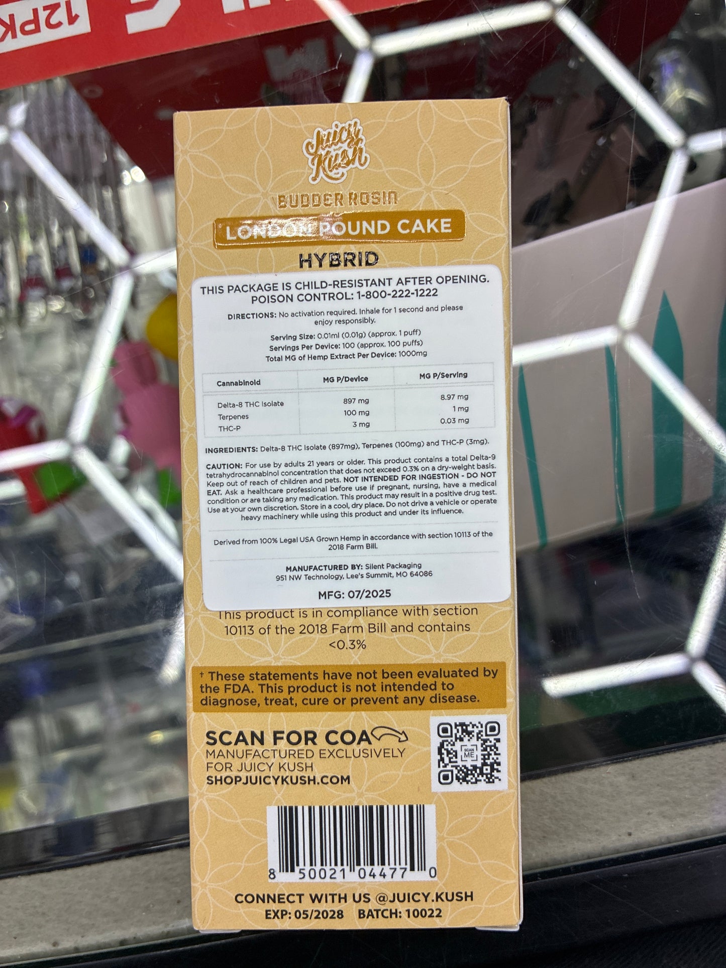 Juicy kush budder rosin 1g vape London pound cake hybrid