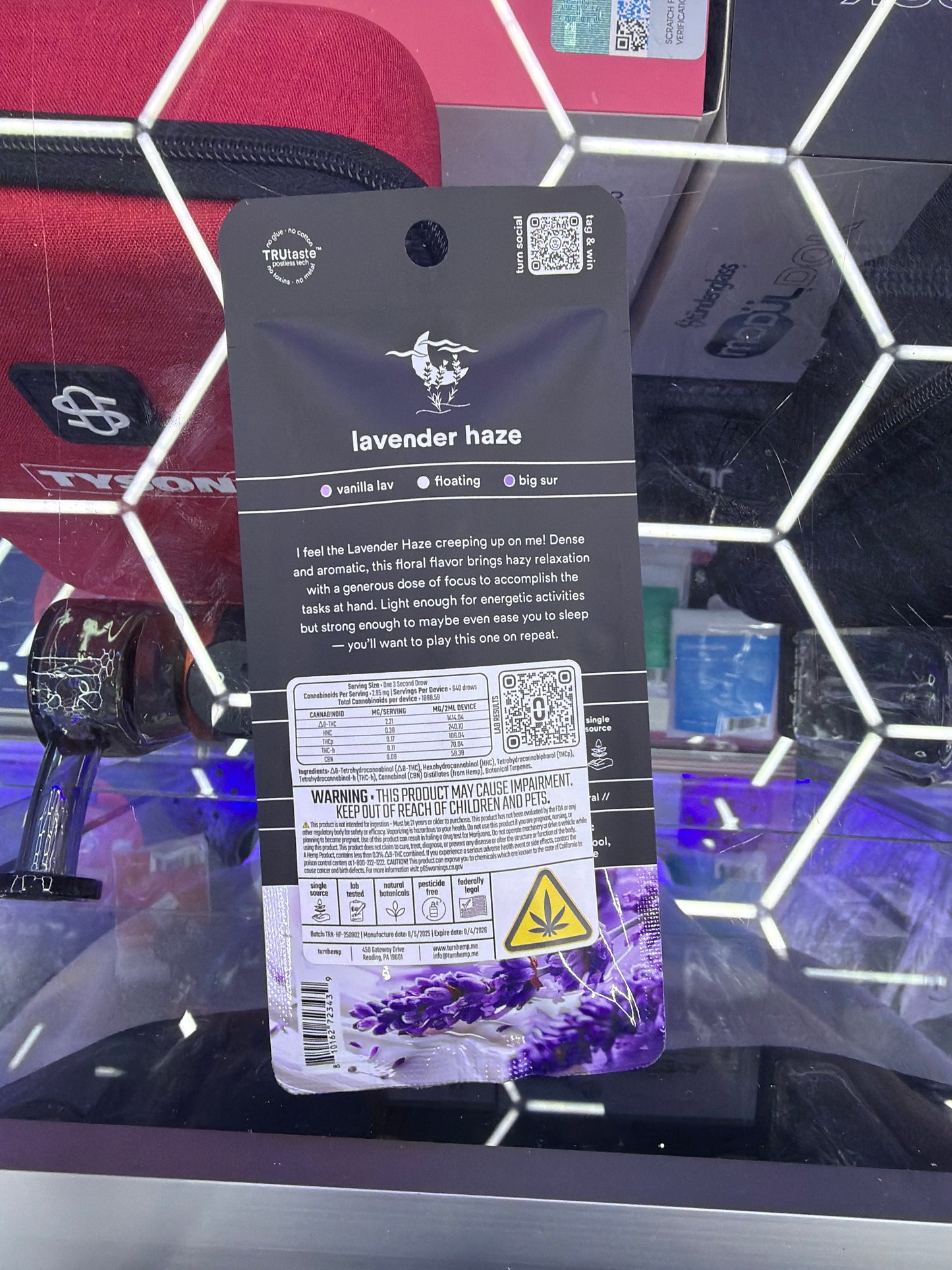 Turn Thcp botanica blends 2g disposable Indica lavender haze
