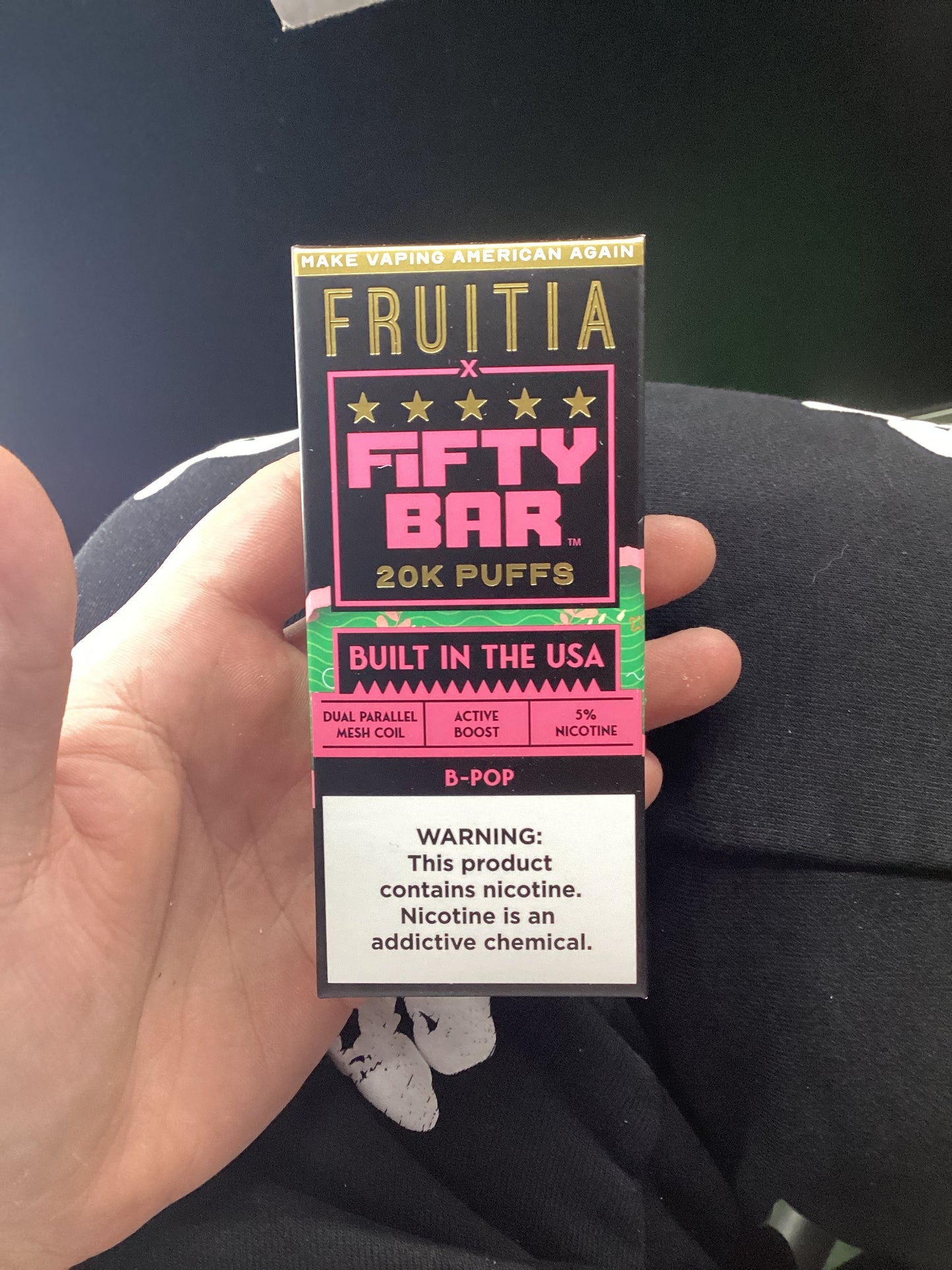Fifty bar 20K puff b pop