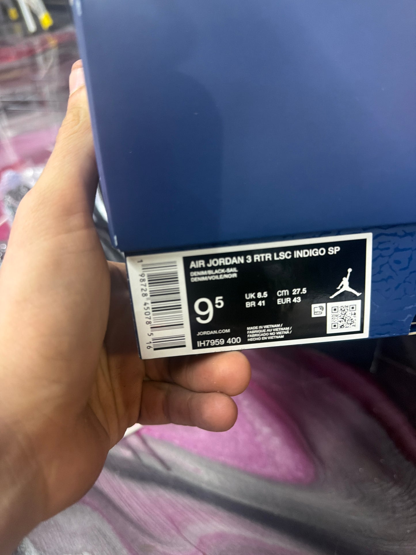 Jordan 3 Retro Levi's Indigo Size 9.5