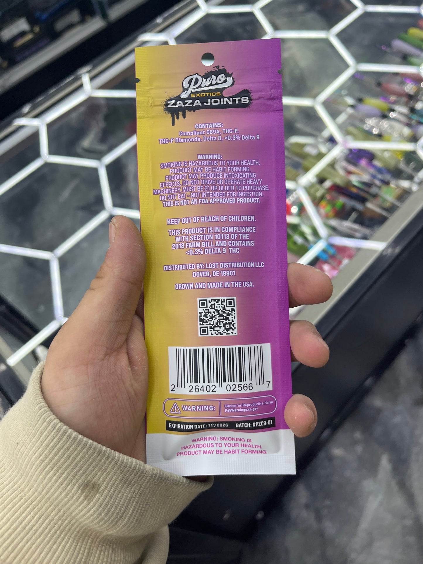 Puro exotics Zara joints CB9A thcp prerolls pineapple gelato hybrid