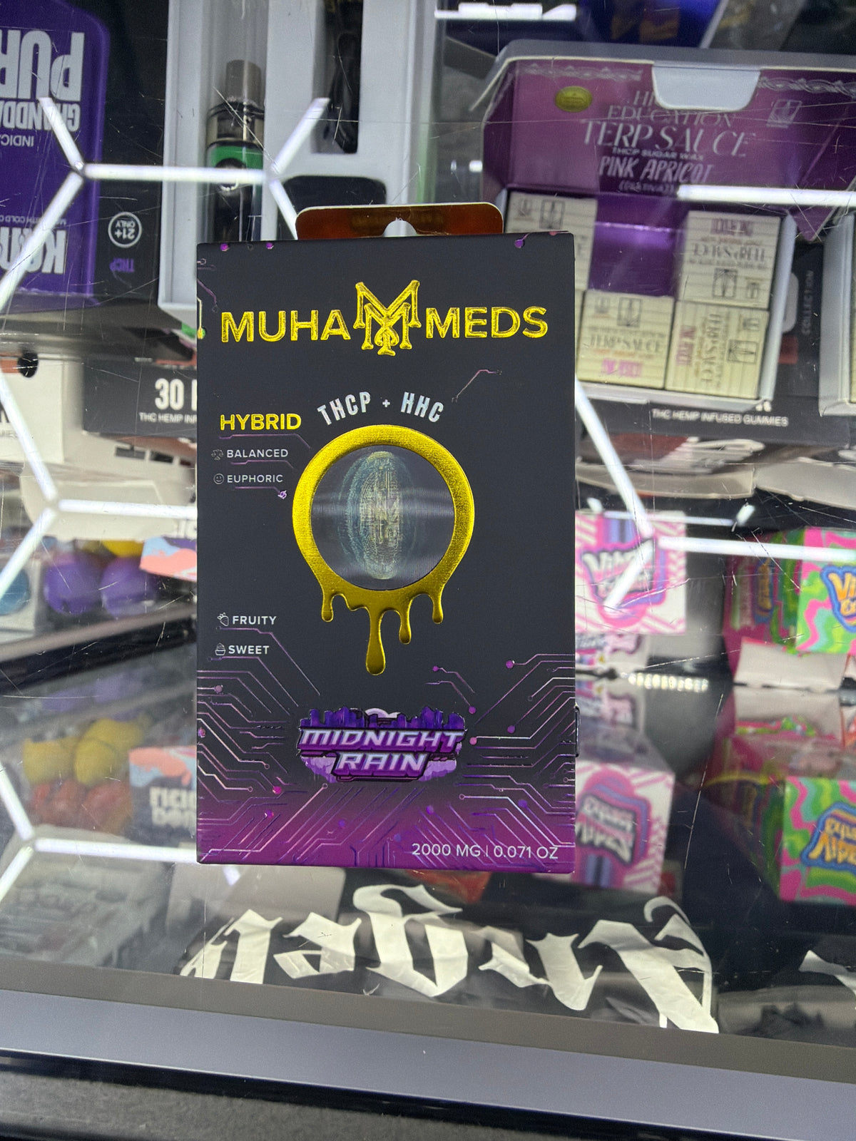 Muha Medz Thcp+Hhc 2000mg cartridge Midnight Rain Hybrid