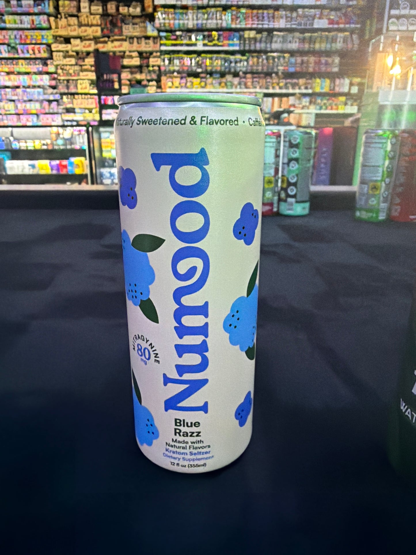 Numood Kratom Seltzer drink 80mg Blue razz