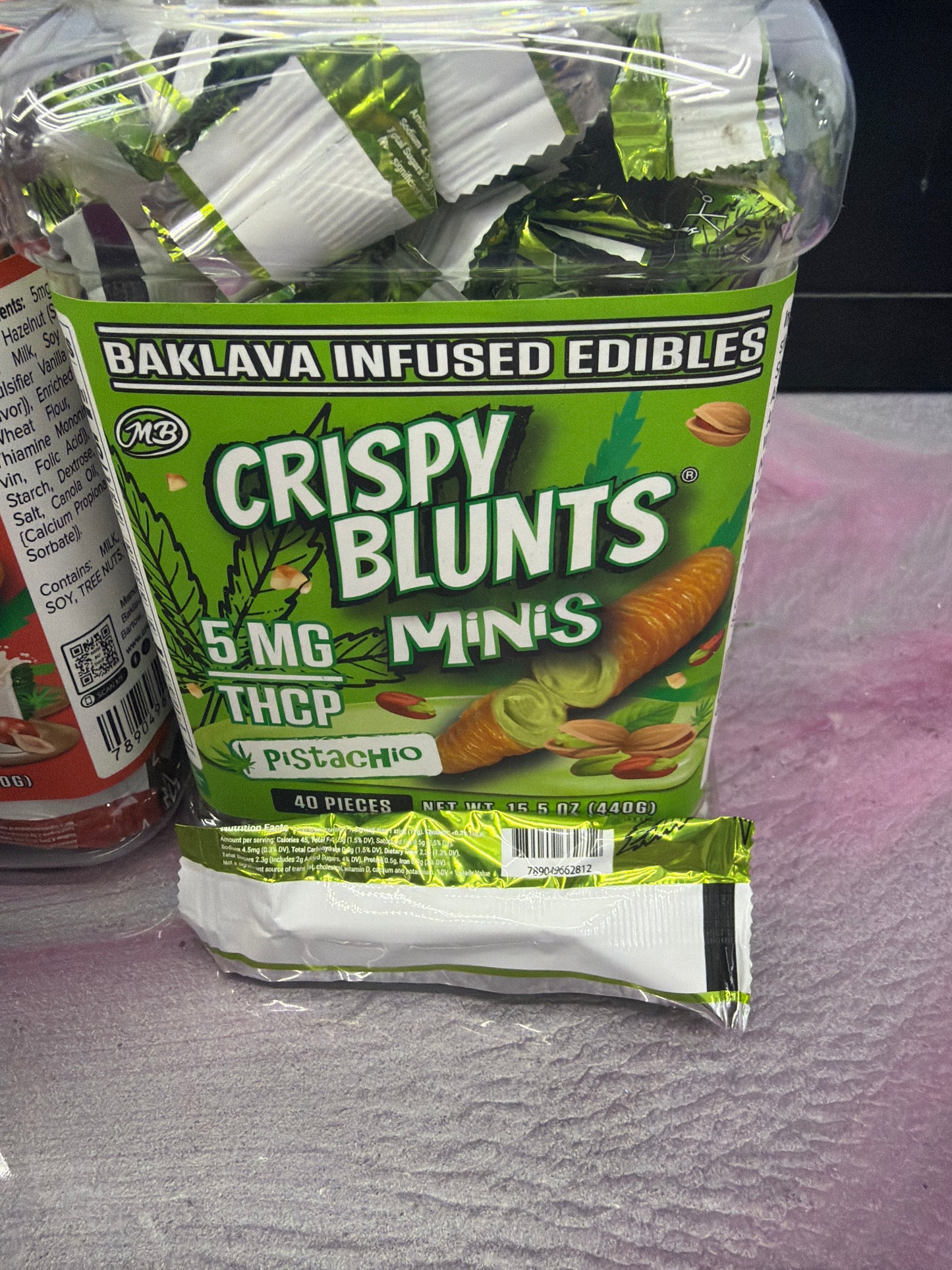 Crispy blunt Minis 5 mg thcp pistachio