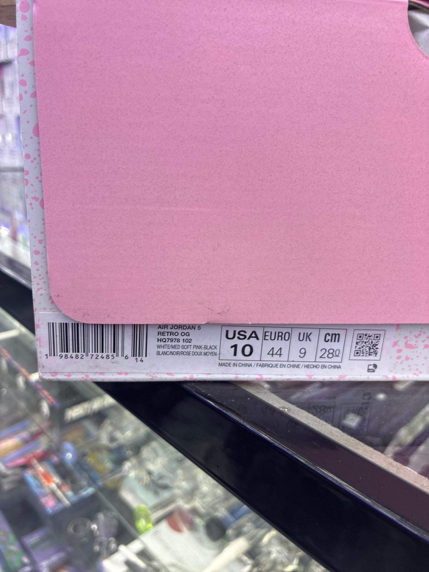 Jordan 5 retro medium soft pink size 10