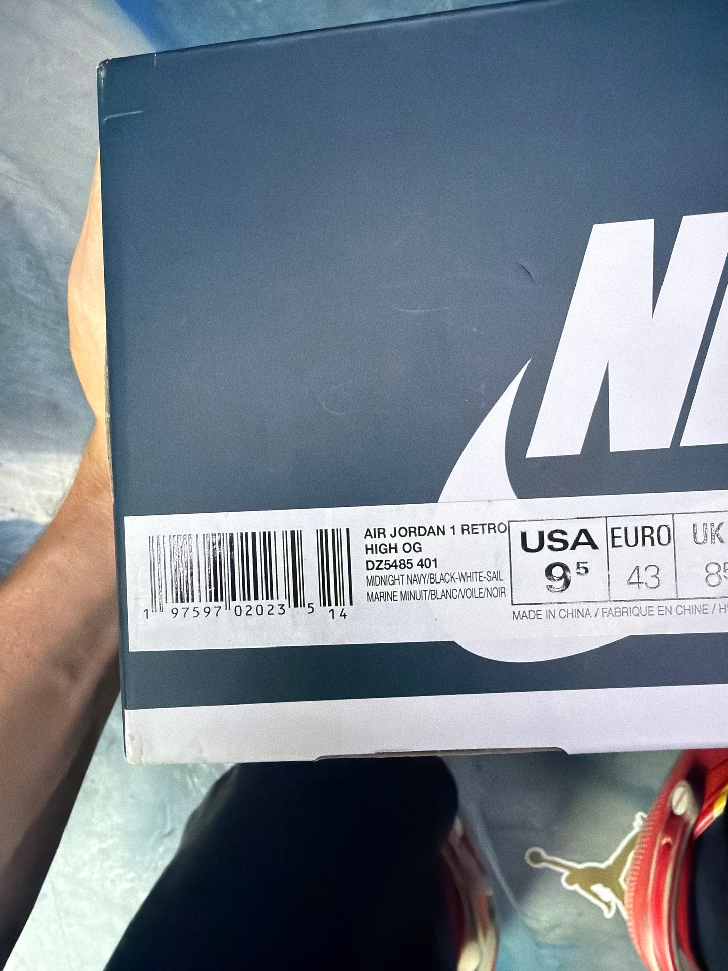 Jordan 1 Retro High OG Midnight Navy size 9.5