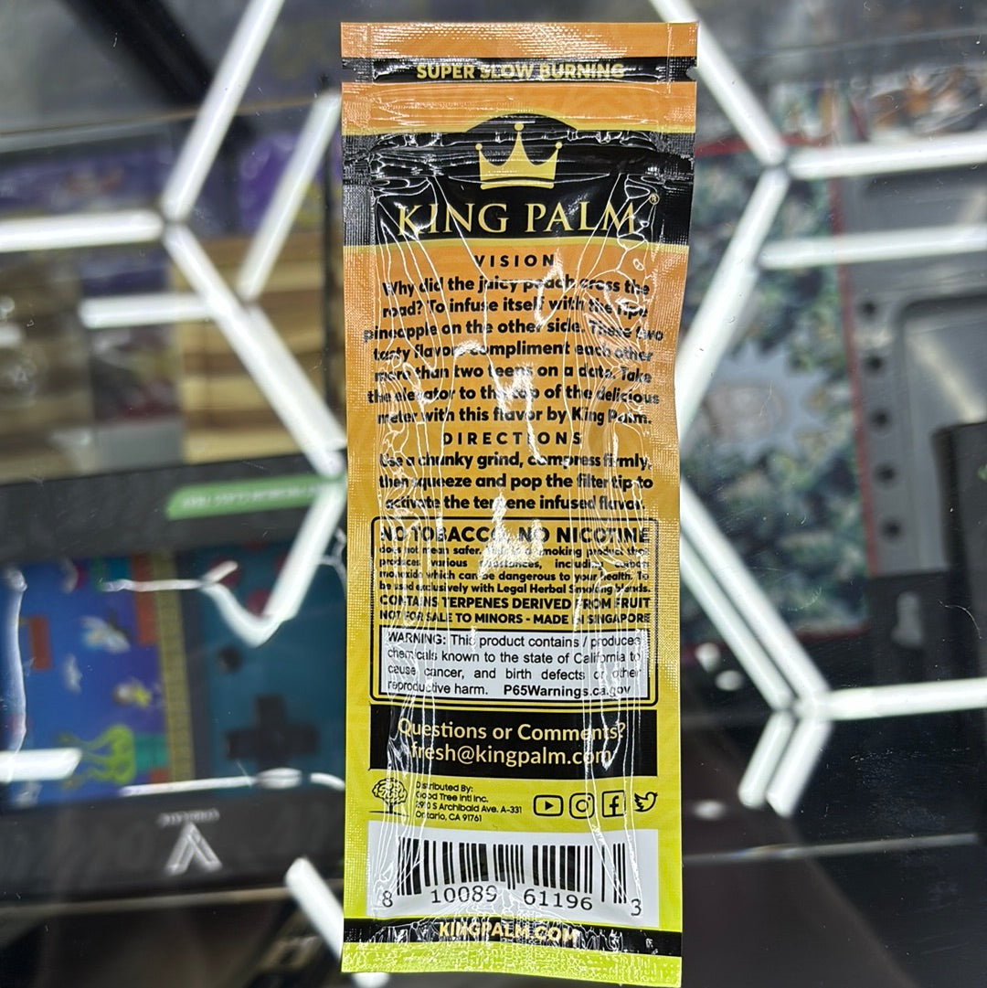 King, palm, peach pineapple, two minis hold 1 G each