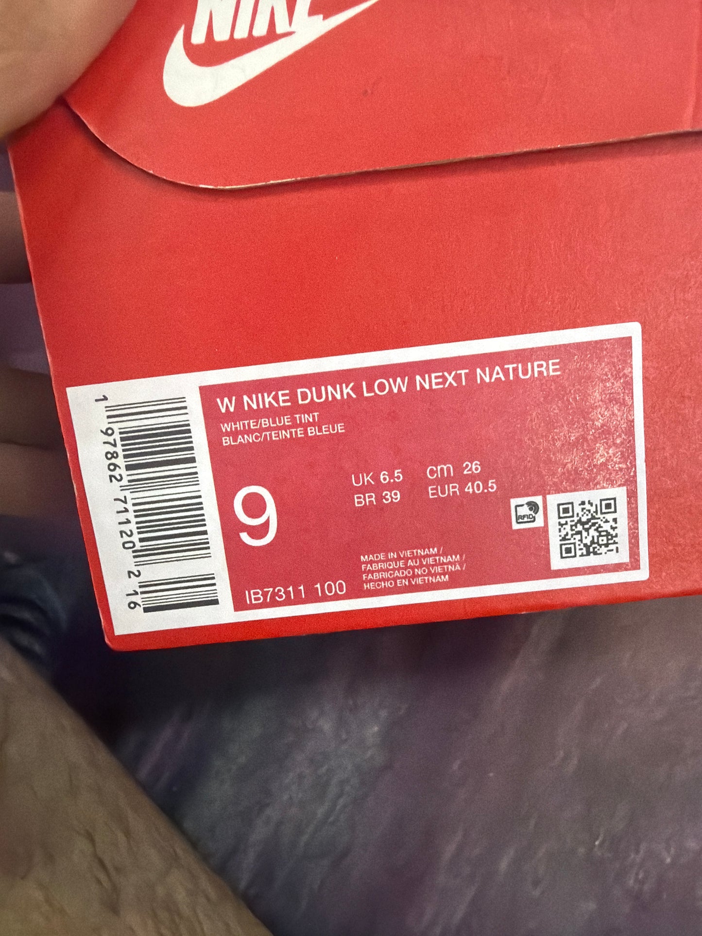 Nike Dunk Low Next Nature White Blue Tint (Women's) Size 9